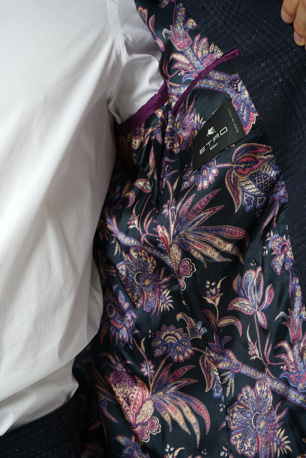 Etro Roma Jersey Jacket – Navy