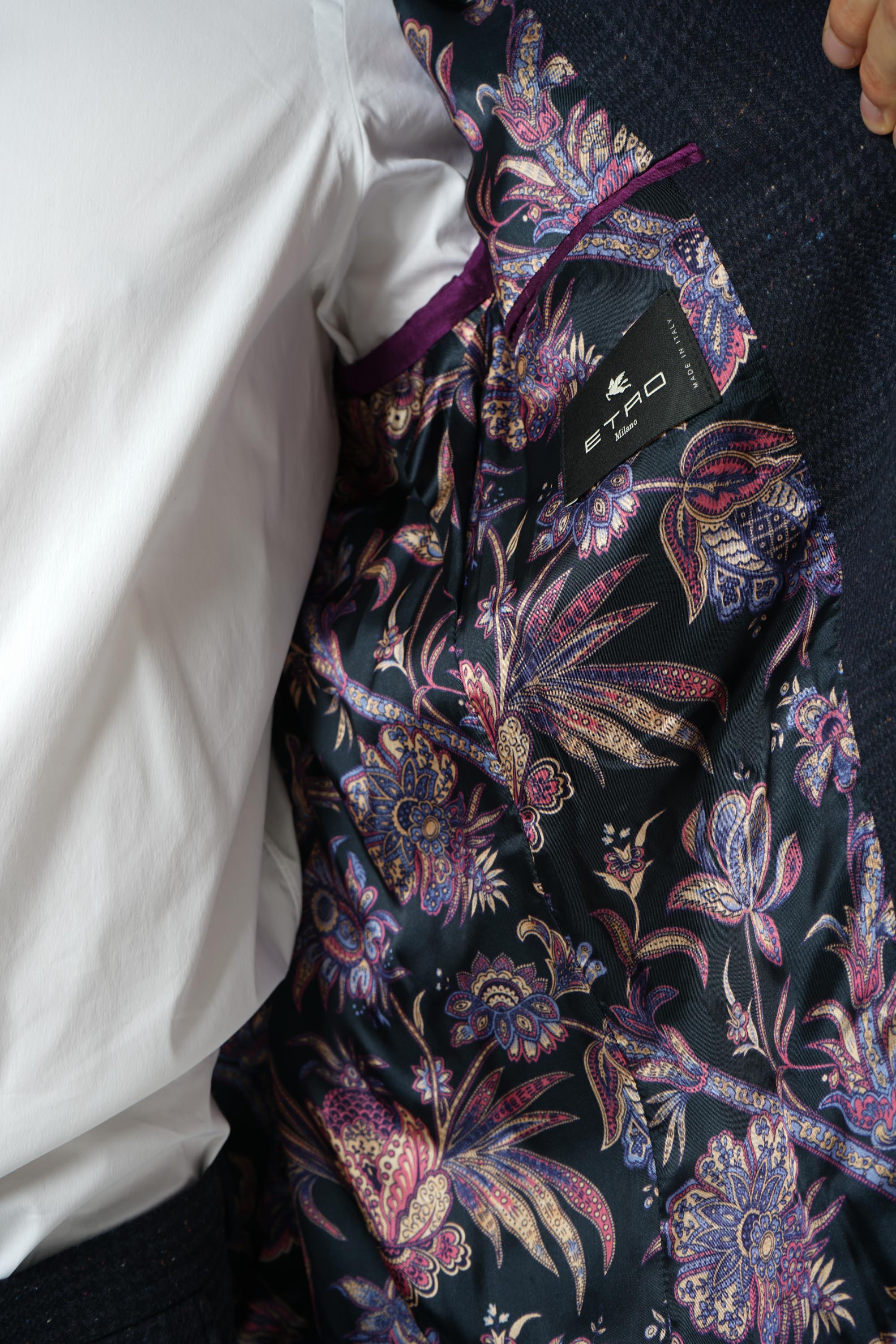 Etro Roma Jersey Jacket – Navy