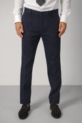 Etro Roma Flat Front Trouser – Navy