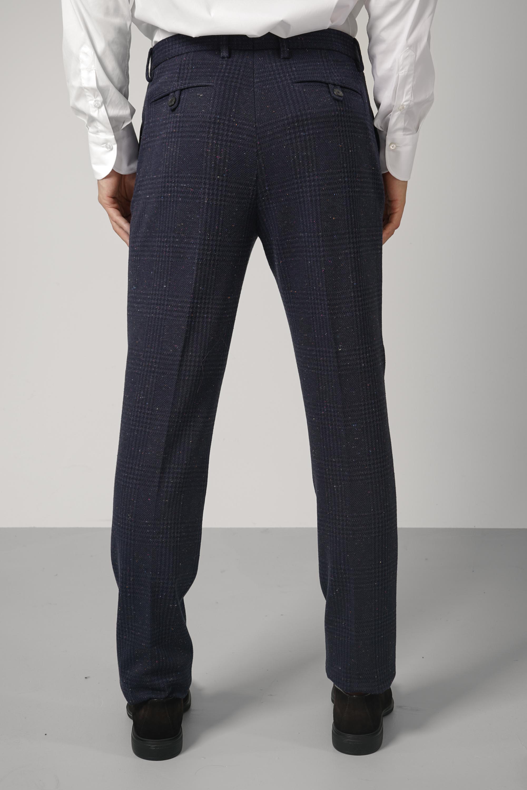 Etro Roma Flat Front Trouser – Navy
