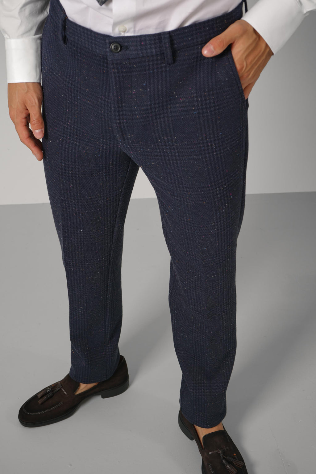Etro Roma Flat Front Trouser – Navy