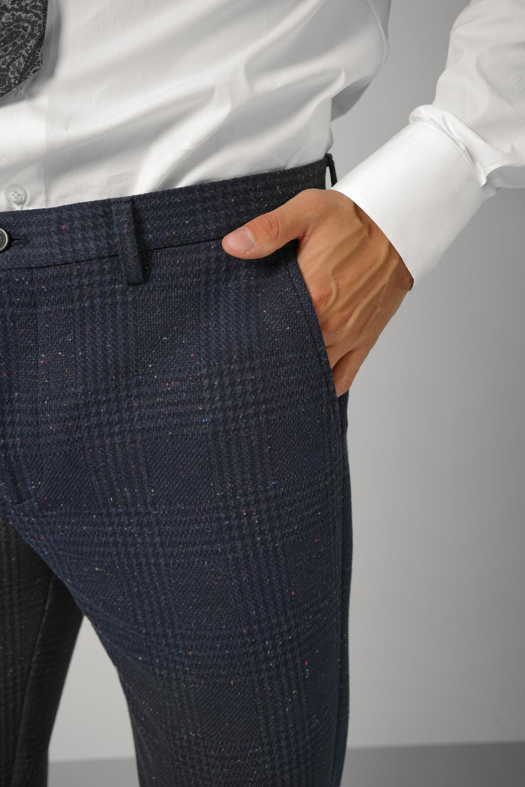 Etro Roma Flat Front Trouser – Navy