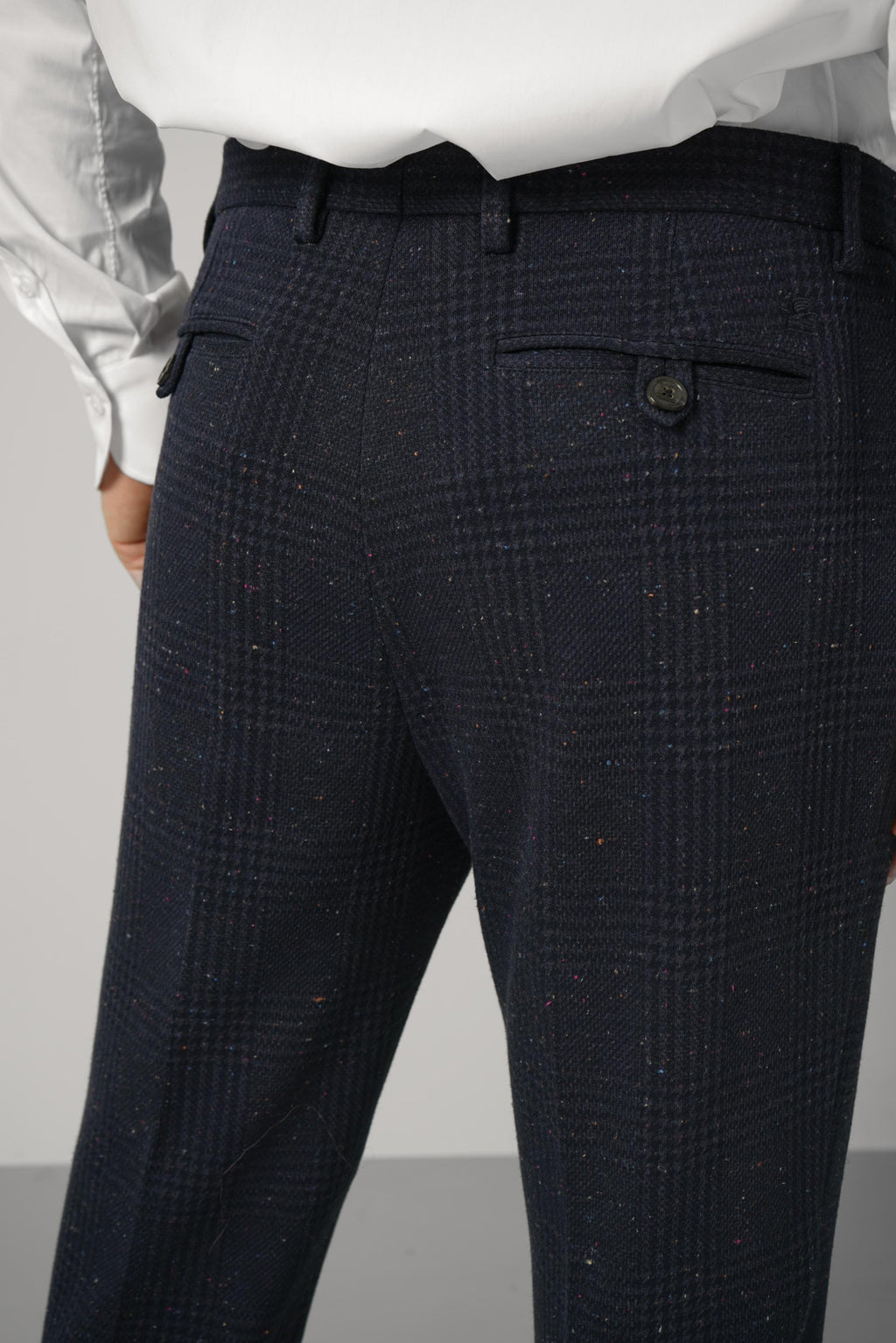 Etro Roma Flat Front Trouser – Navy