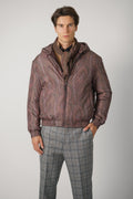 Etro Hooded Padded Bomber – Burgundy