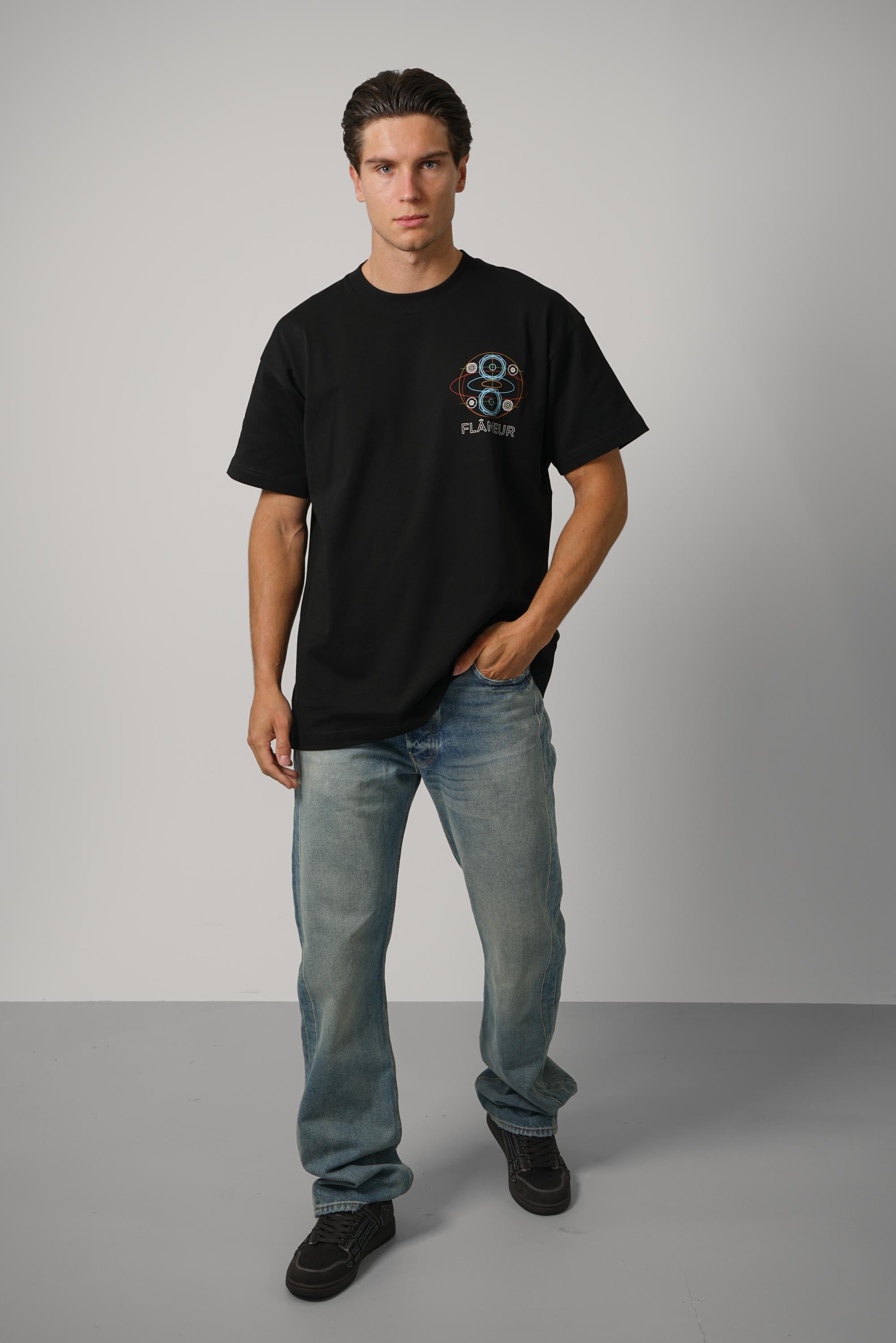 Speaker T-Shirt – Black/Multicolor