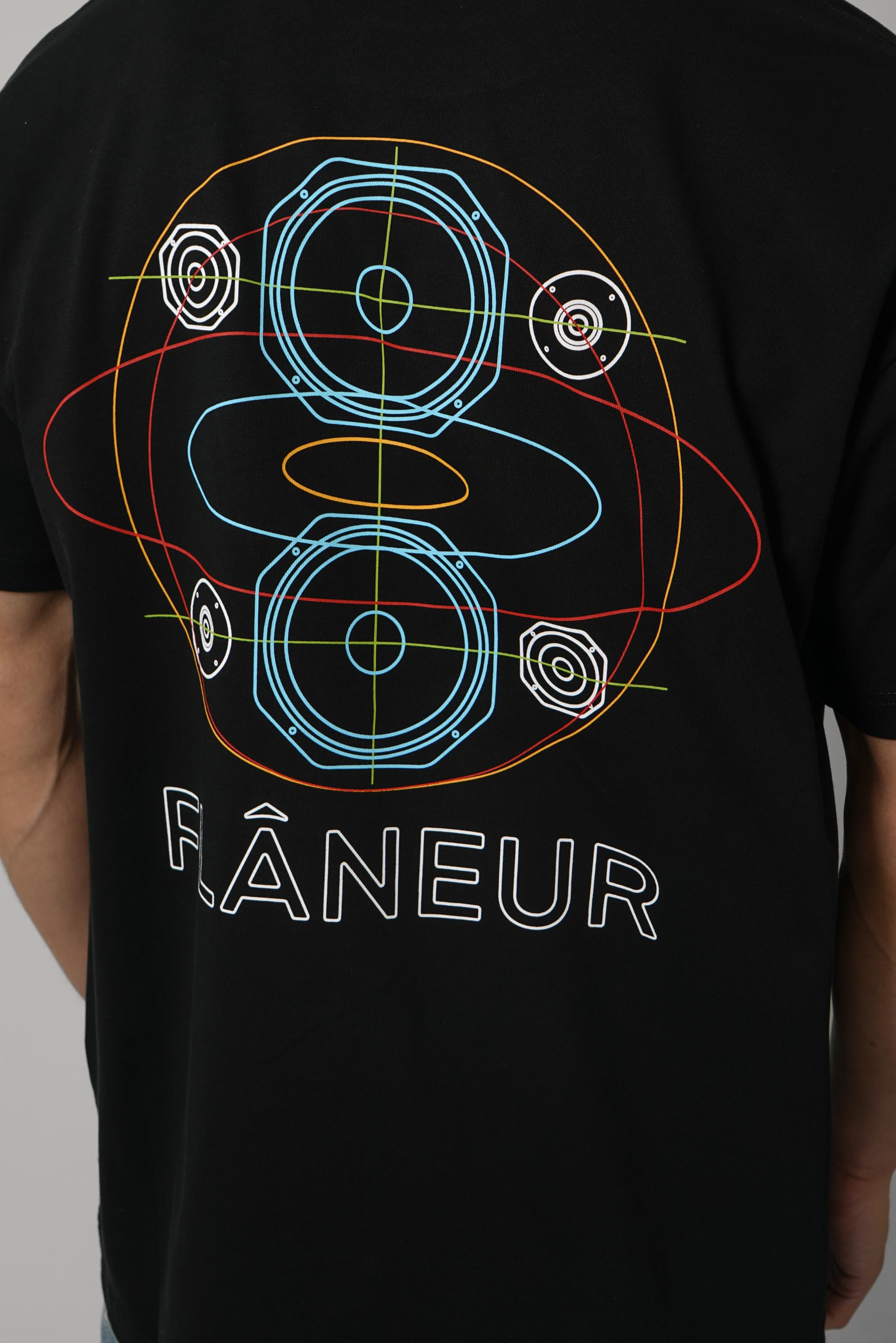Speaker T-Shirt – Black/Multicolor