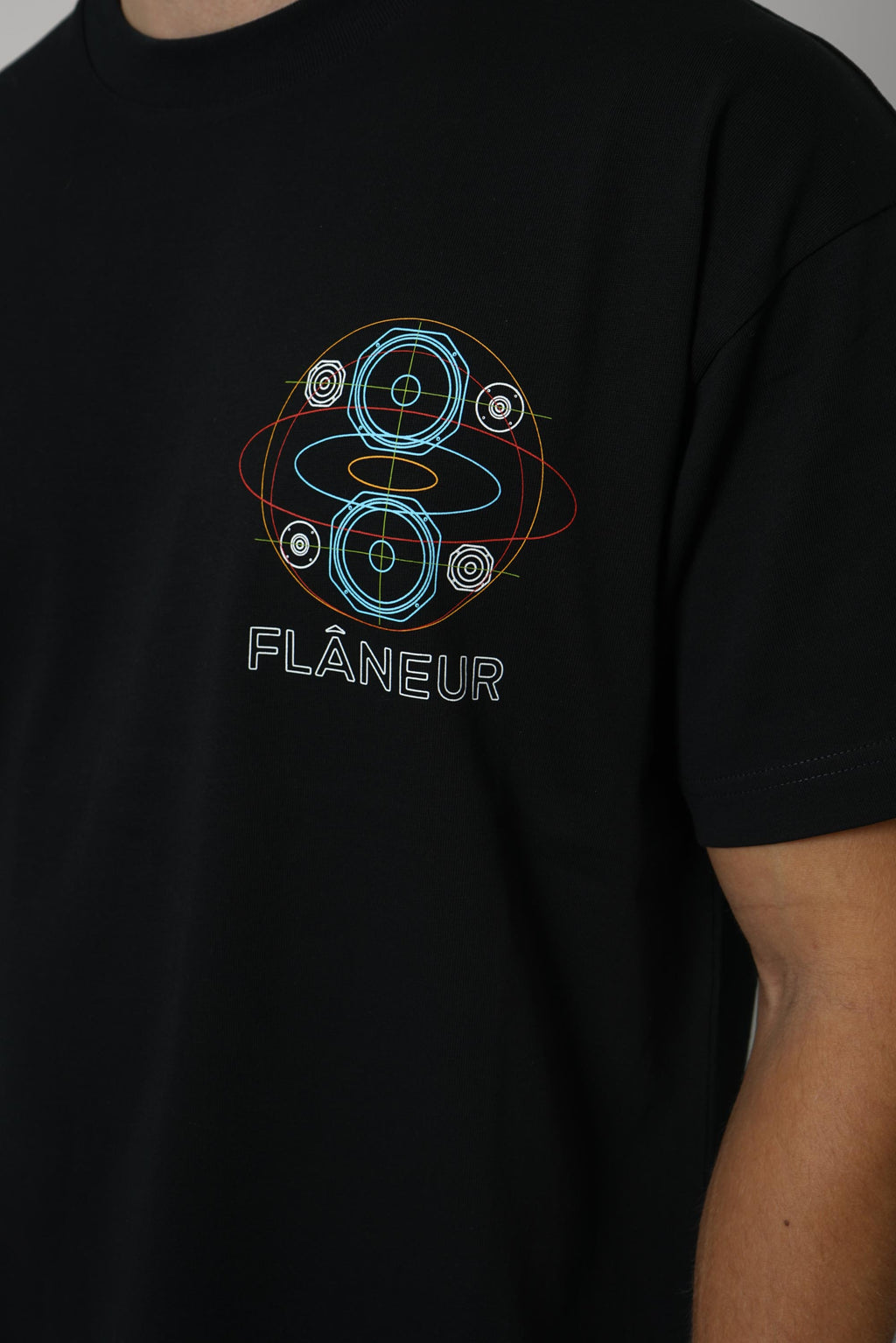 Speaker T-Shirt – Black/Multicolor