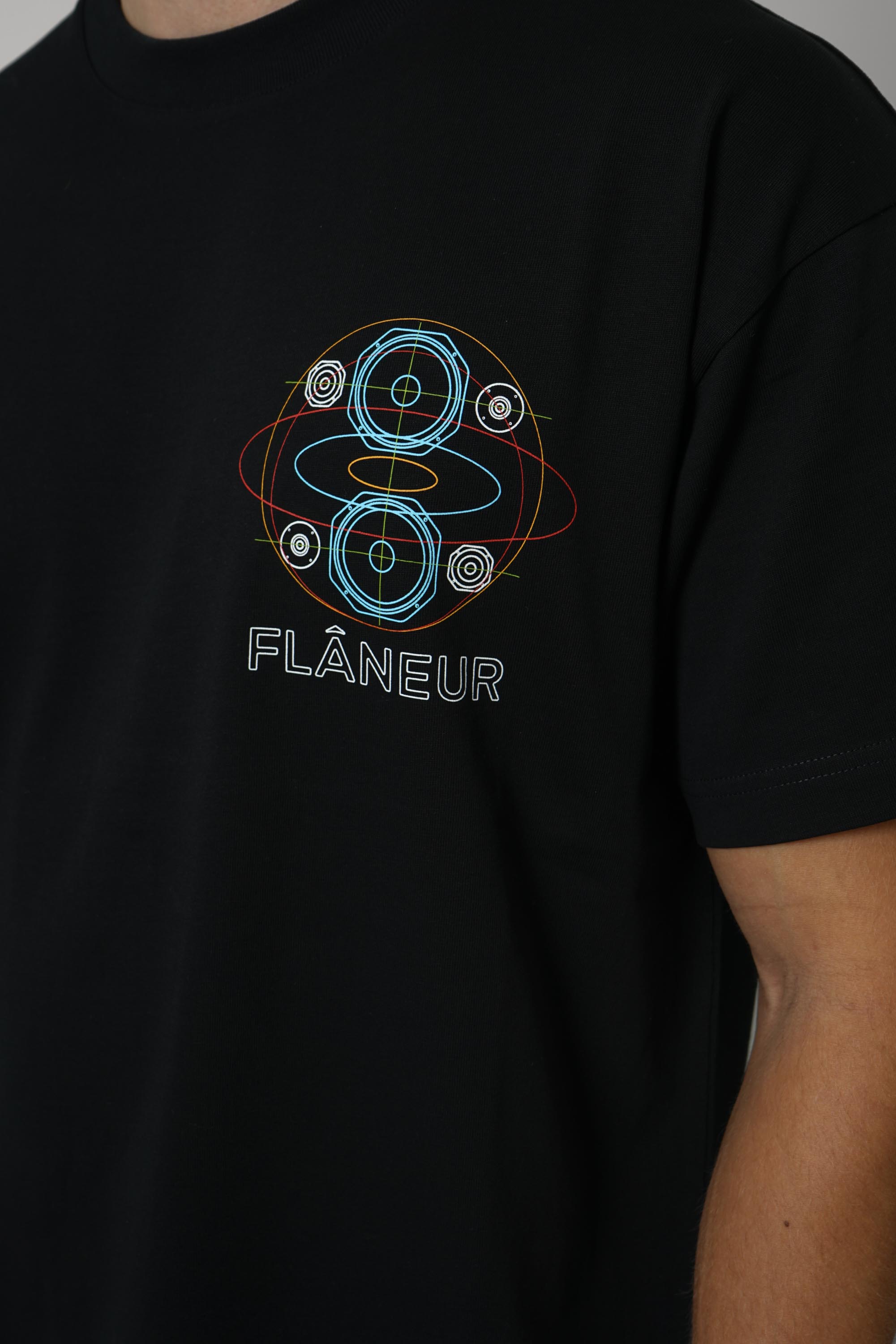 Speaker T-Shirt – Black/Multicolor