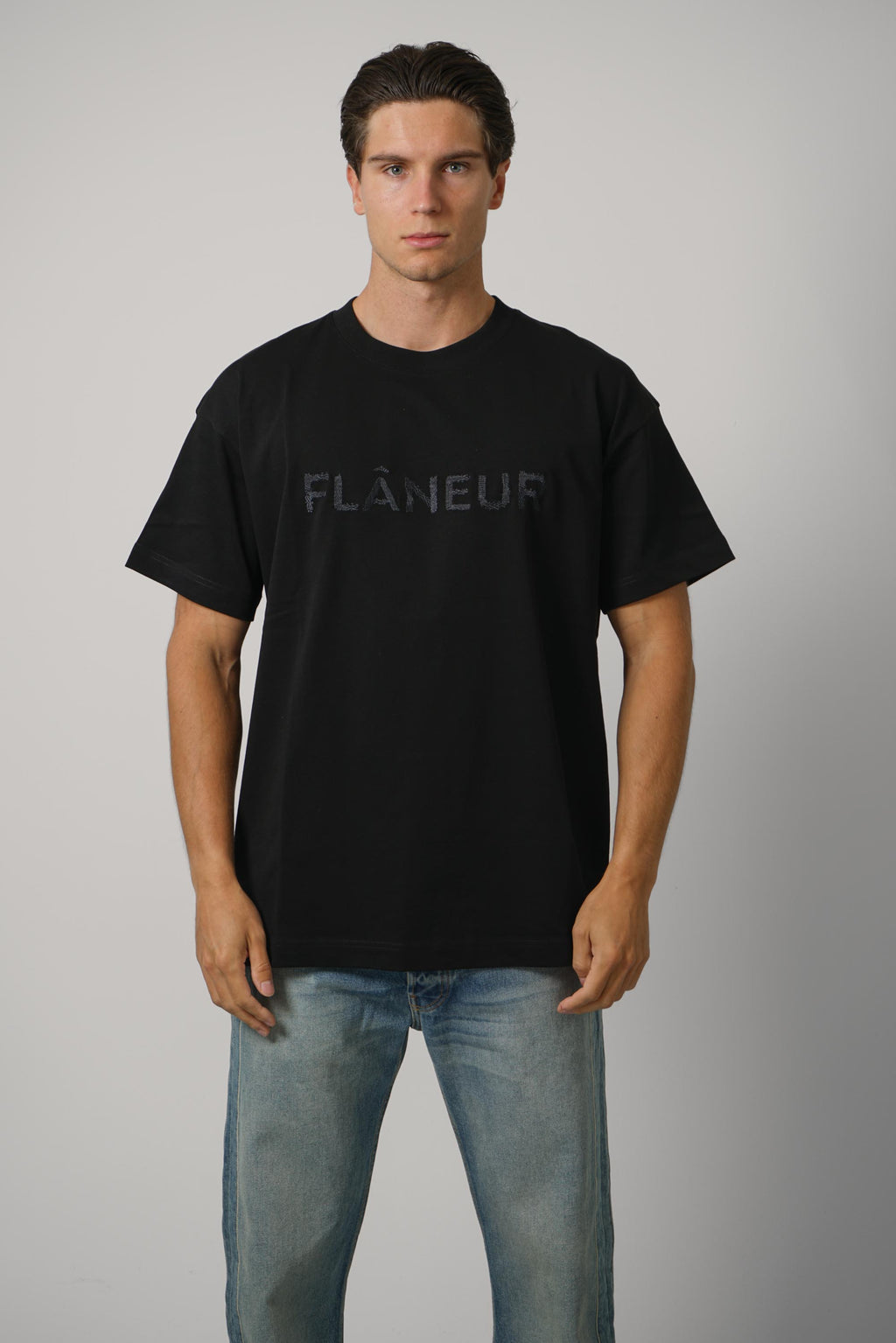 Stitched Logo T-Shirt – Black