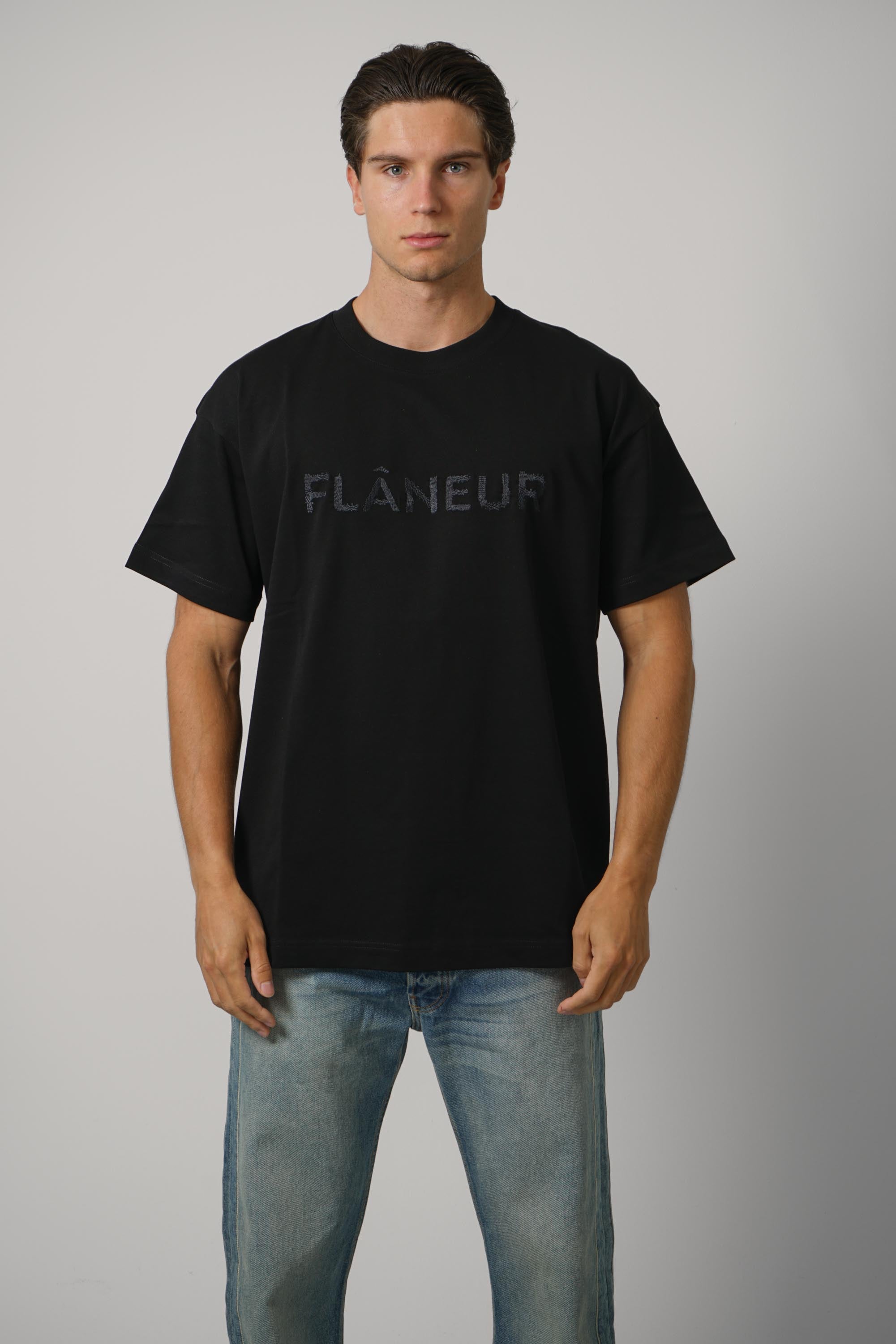 Stitched Logo T-Shirt – Black