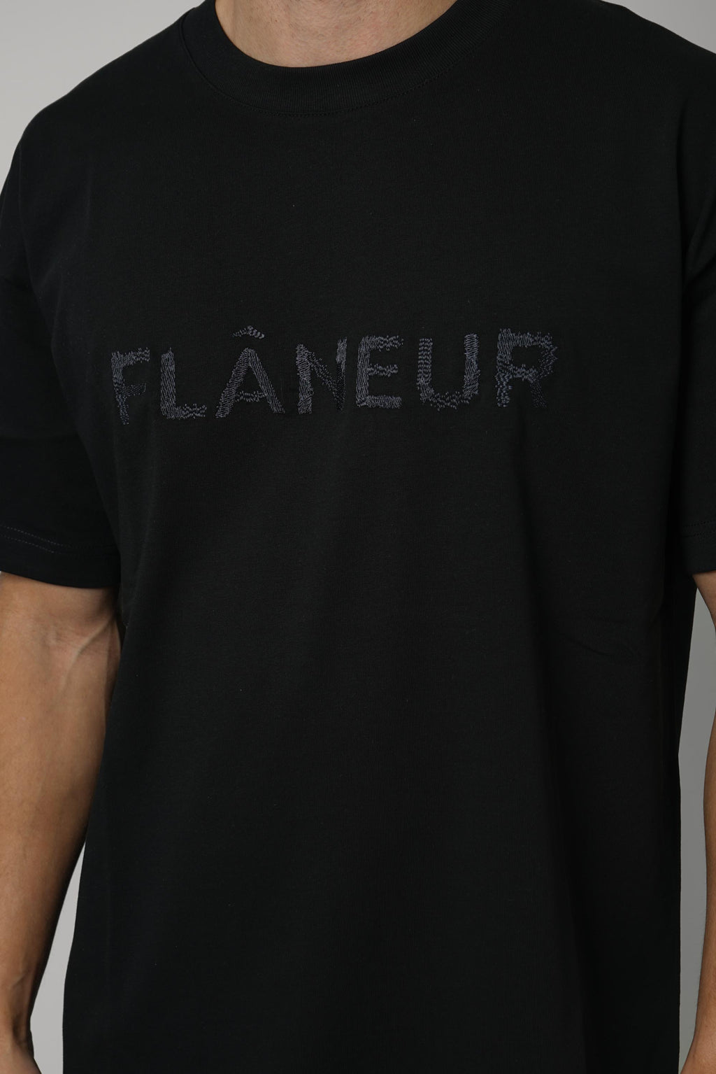 Stitched Logo T-Shirt – Black