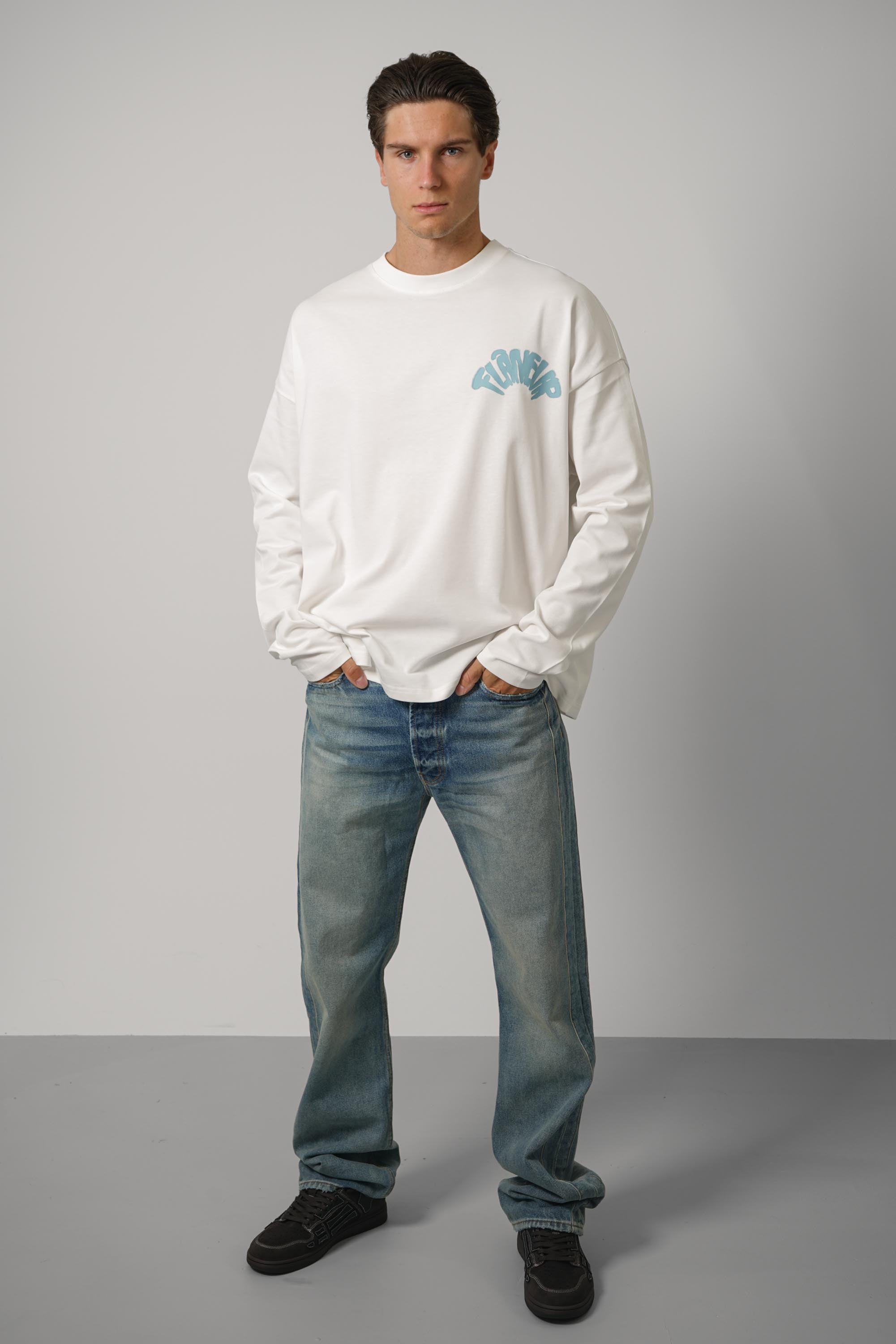 Flaneur Sounds Good Long Sleeve – White
