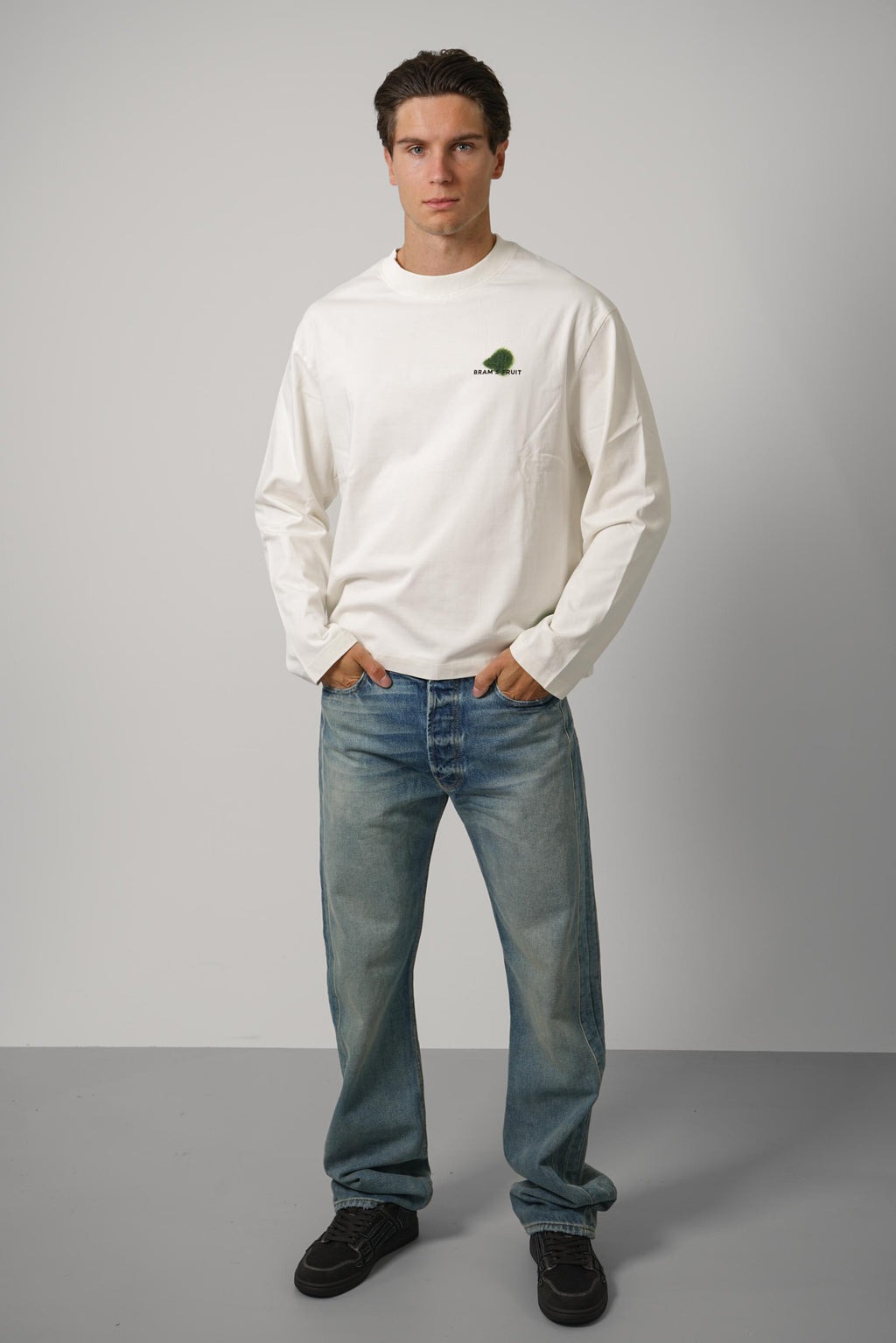 Grass Stain Longsleeve – White