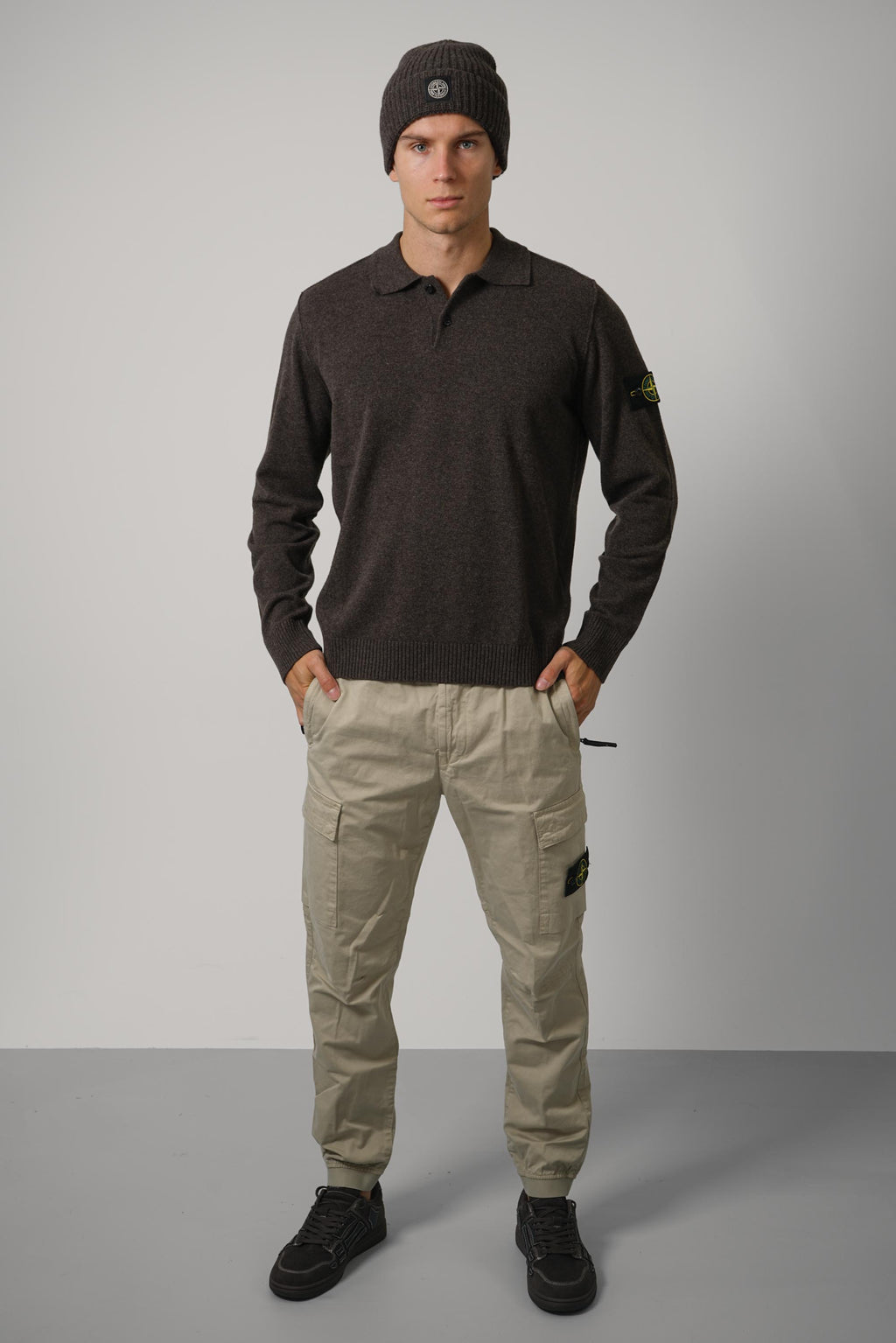 Longsleeve Polo – Melange Lead (5100018)