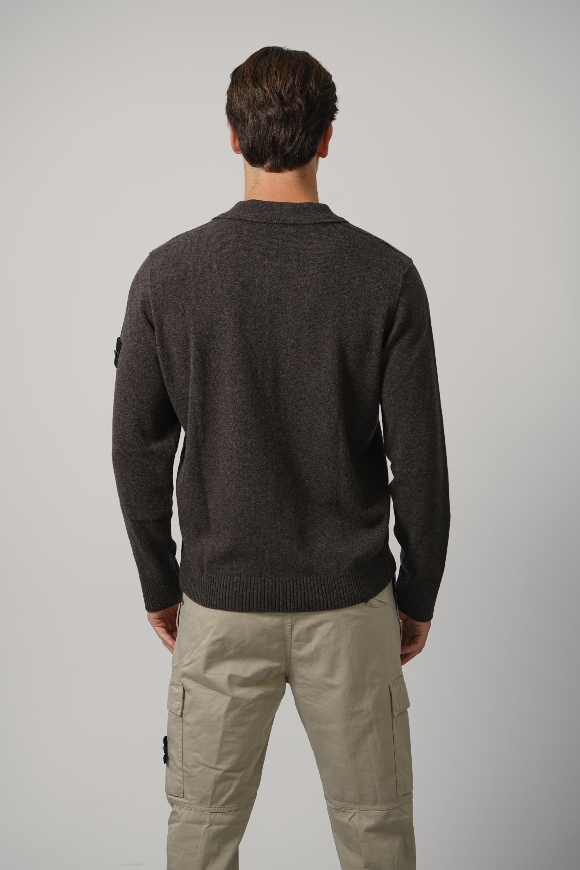 Longsleeve Polo – Melange Lead (5100018)