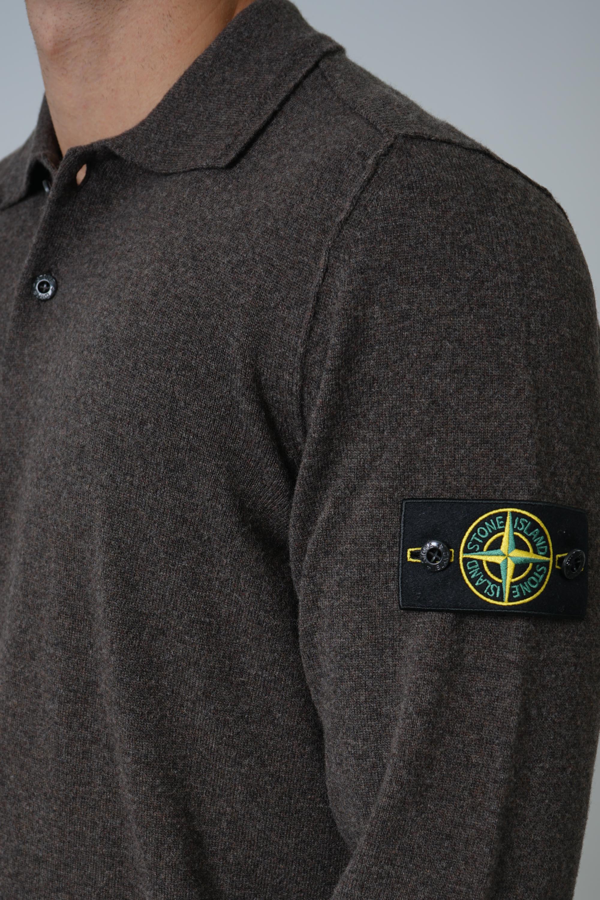 Longsleeve Polo – Melange Lead (5100018)