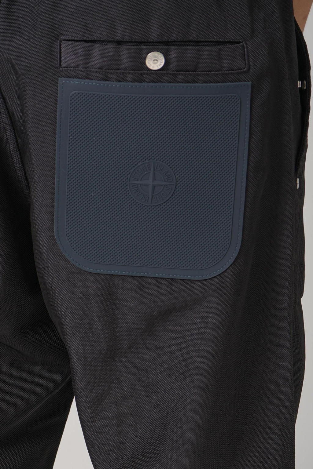 3100002 Stone Island Loose Fit Fatigue Trousers With Archive-Inspired Patch Navy Blue