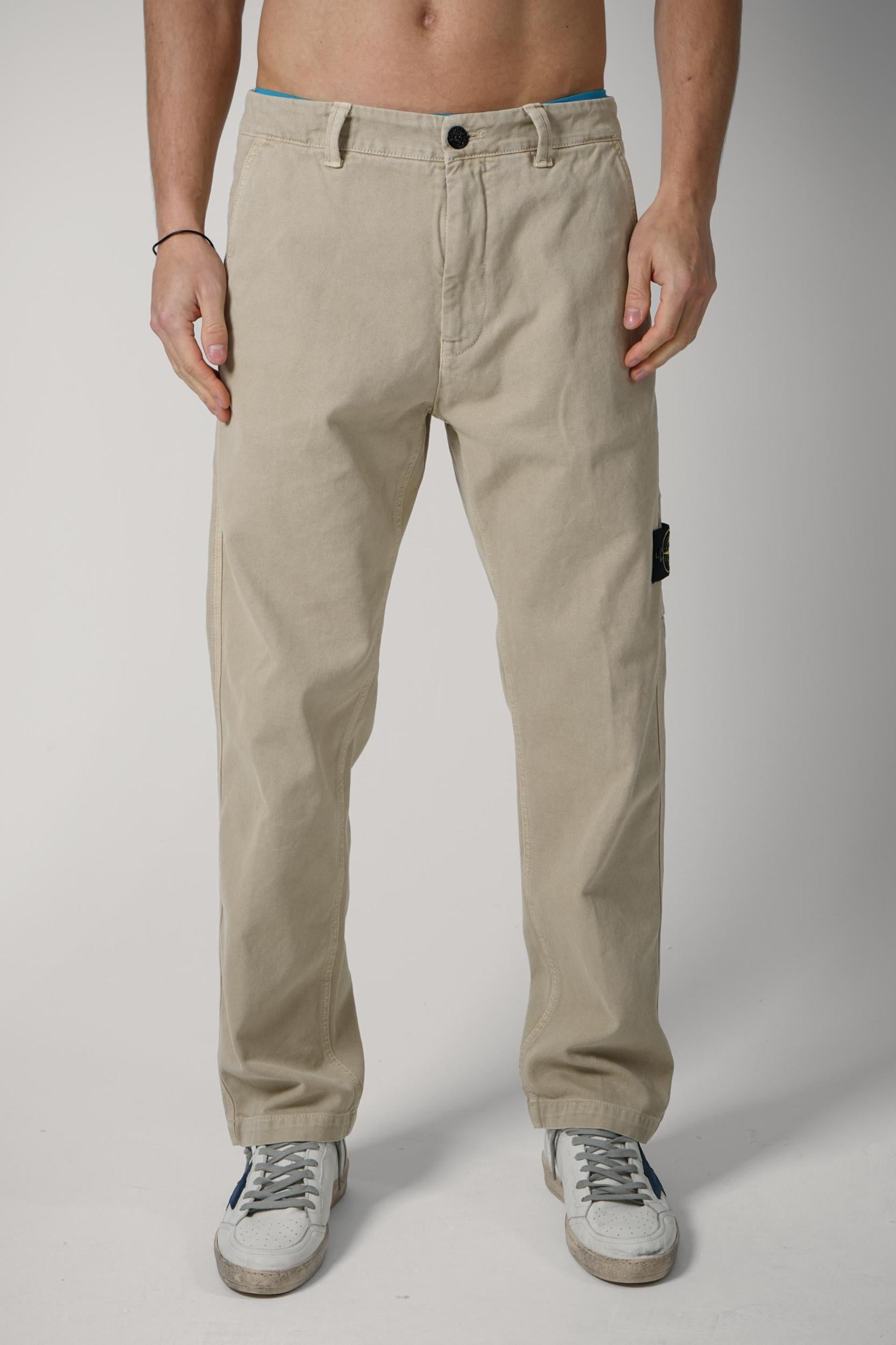 3100037 Stone Island 'Old' Effect Chino Trousers Desert