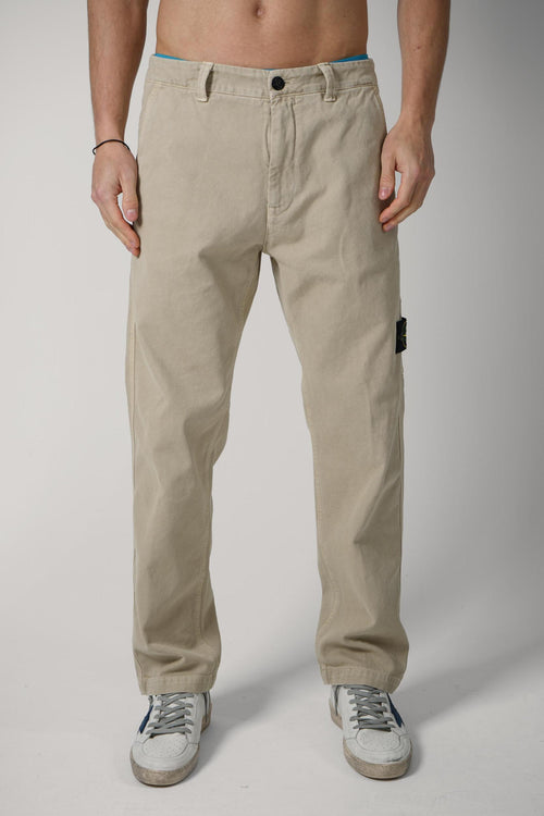 3100037 Stone Island 'Old' Effect Chino Trousers Desert