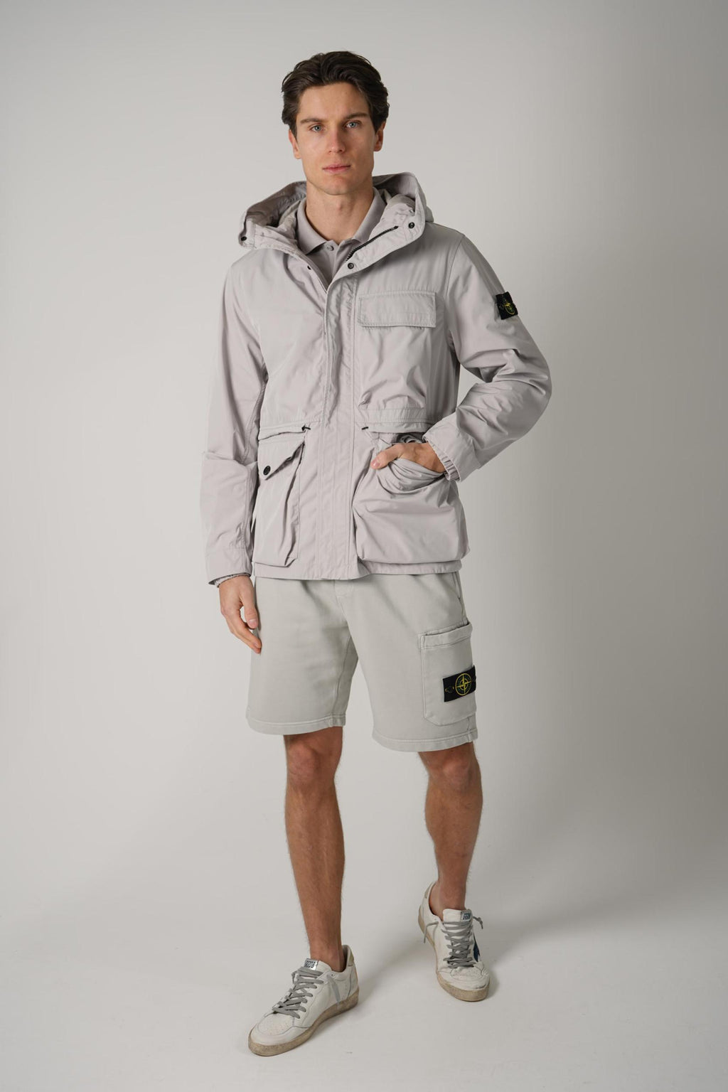 4100032 Stone Island Micro Twill Parka Grey