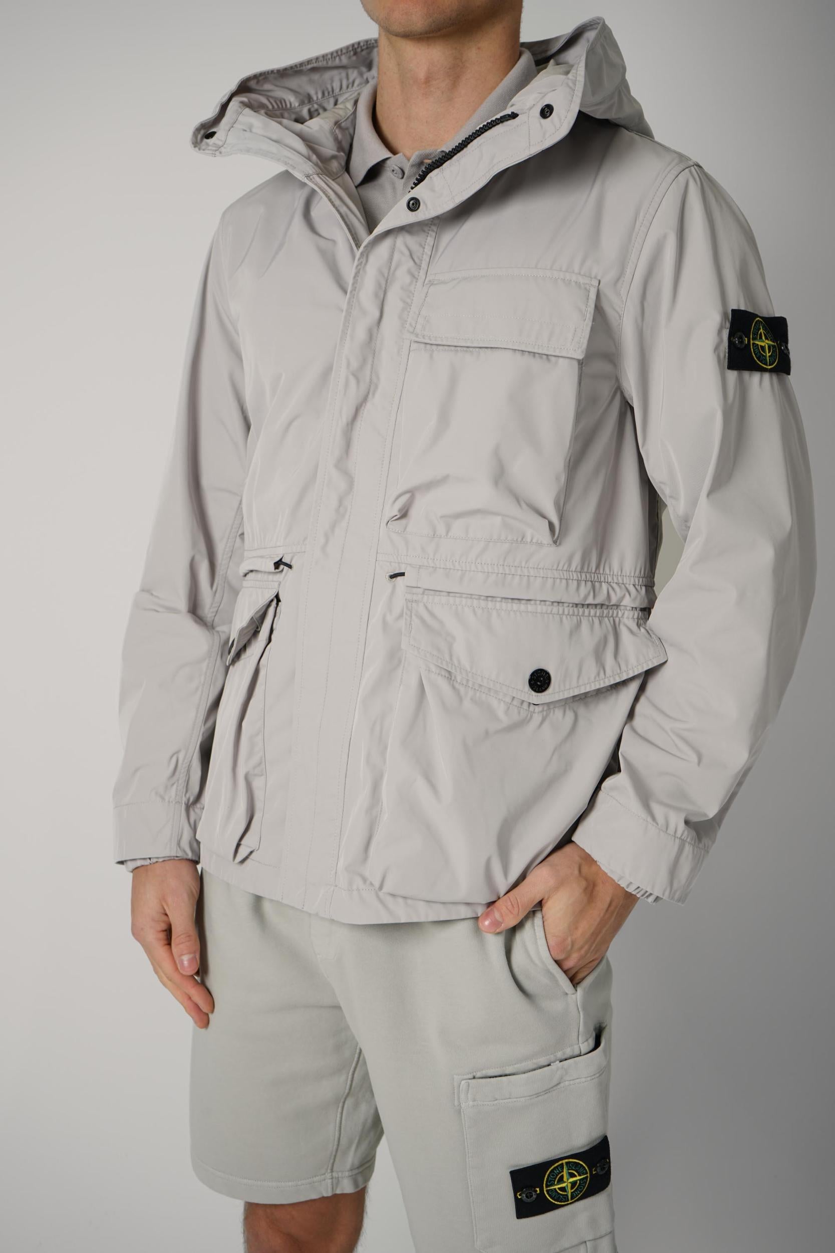 4100032 Stone Island Micro Twill Parka Grey
