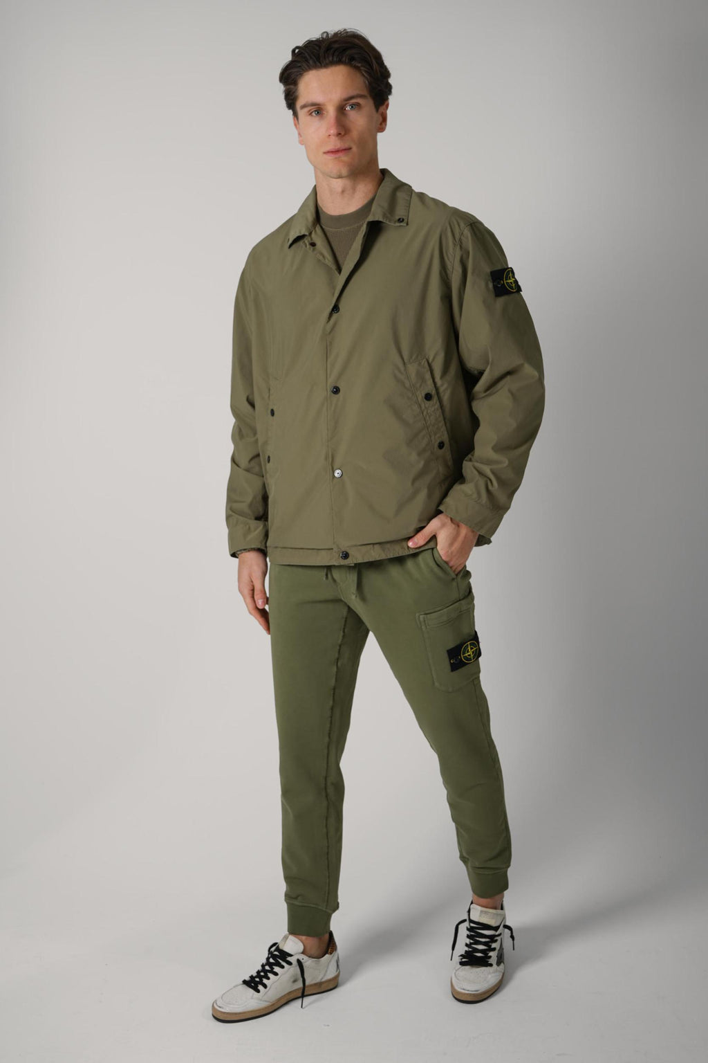 4100041 Stone Island Coach Jacket Military Green