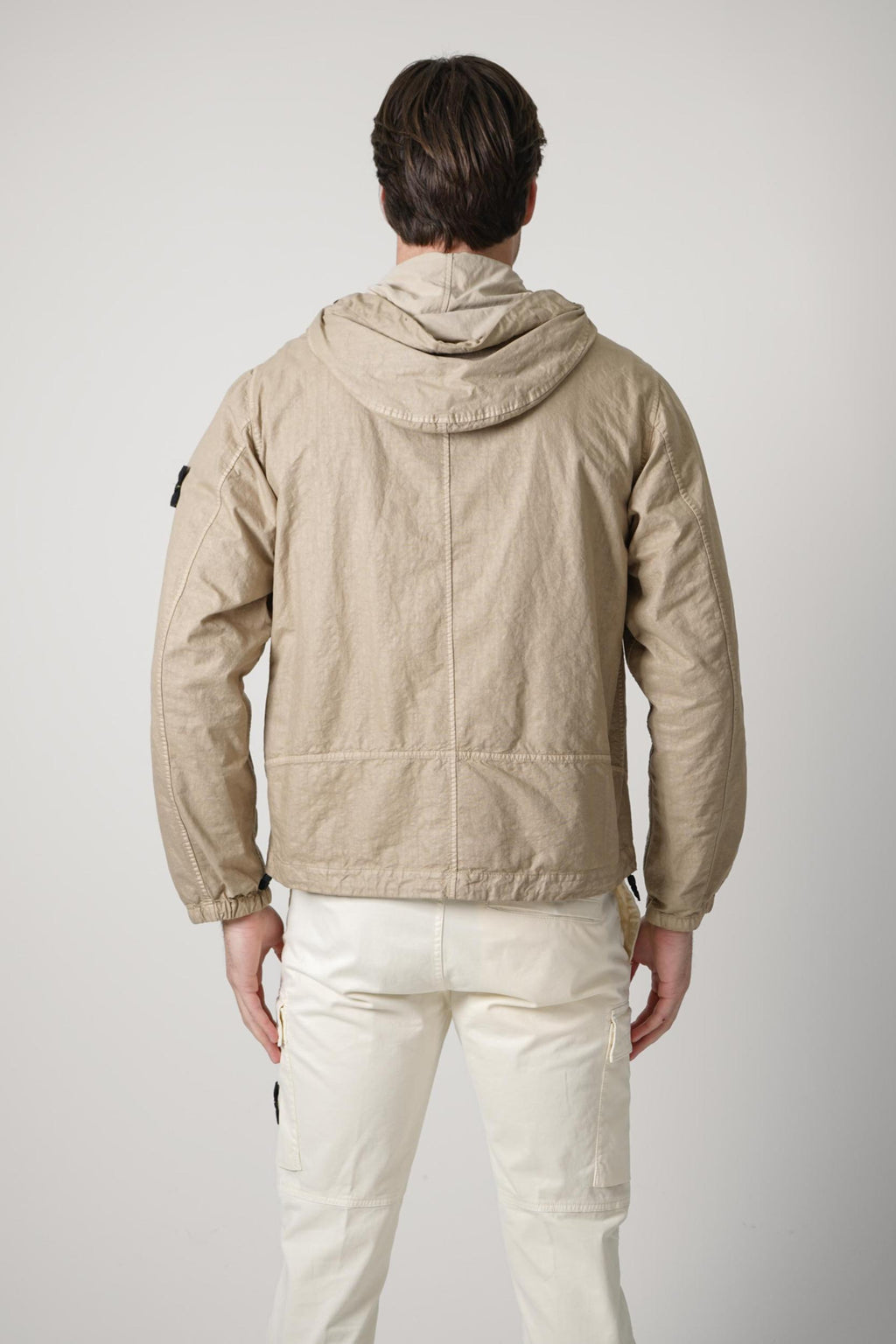 4100053 Stone Island Hooded High Neck Jacket Dessert