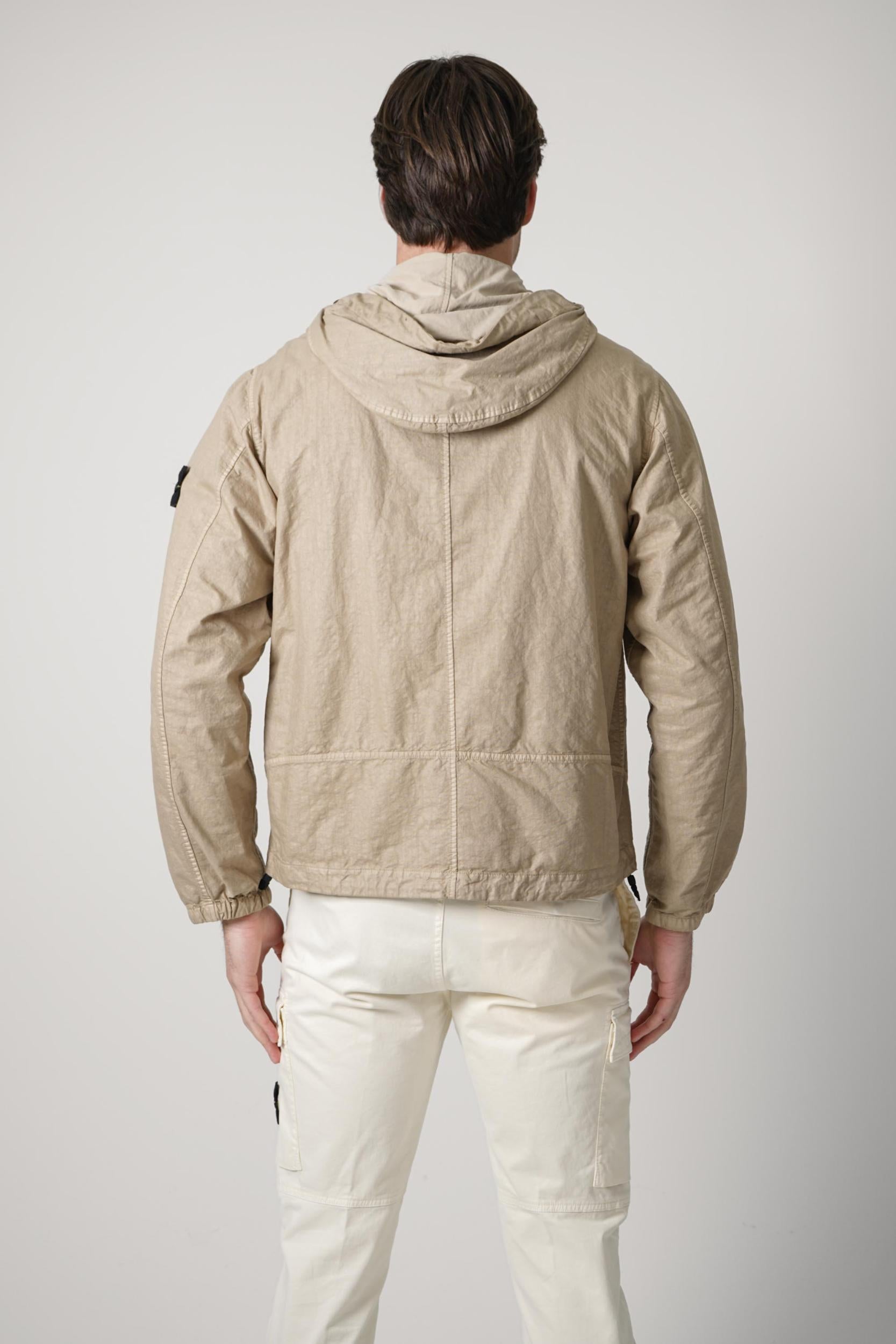 4100053 Stone Island Hooded High Neck Jacket Dessert