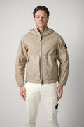 4100053 Stone Island Hooded High Neck Jacket Dessert