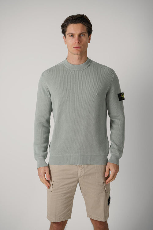 5100015 Stone Island Crewneck Jumper Sage Green