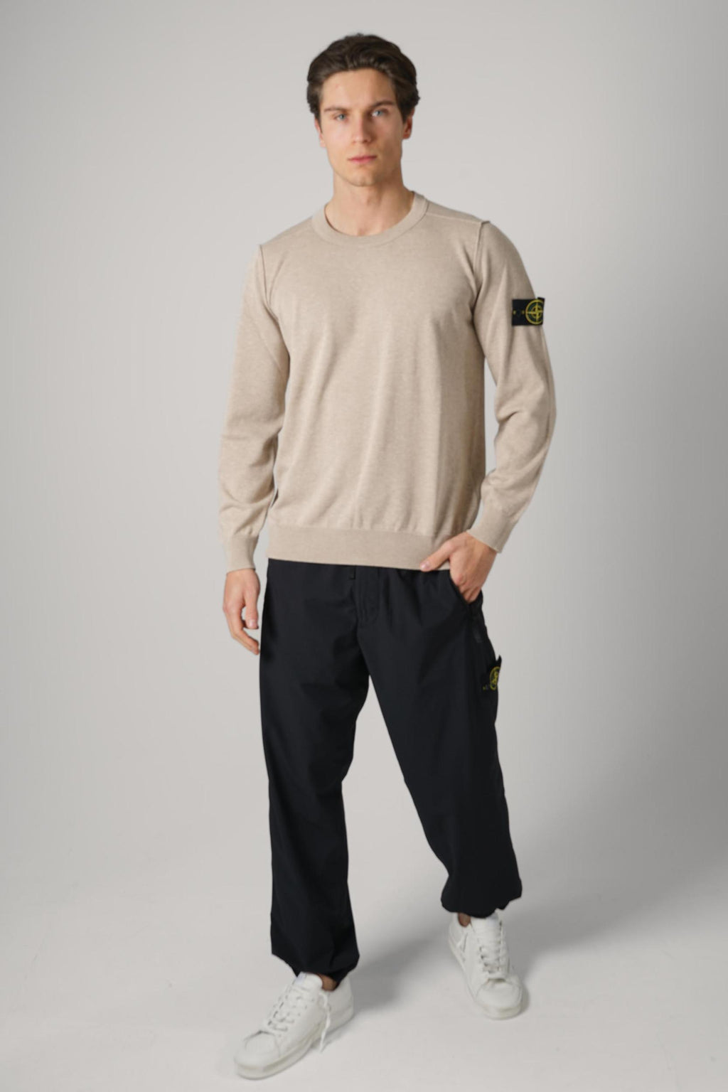 5100053 Stone Island Cotton Sweater Light Brown