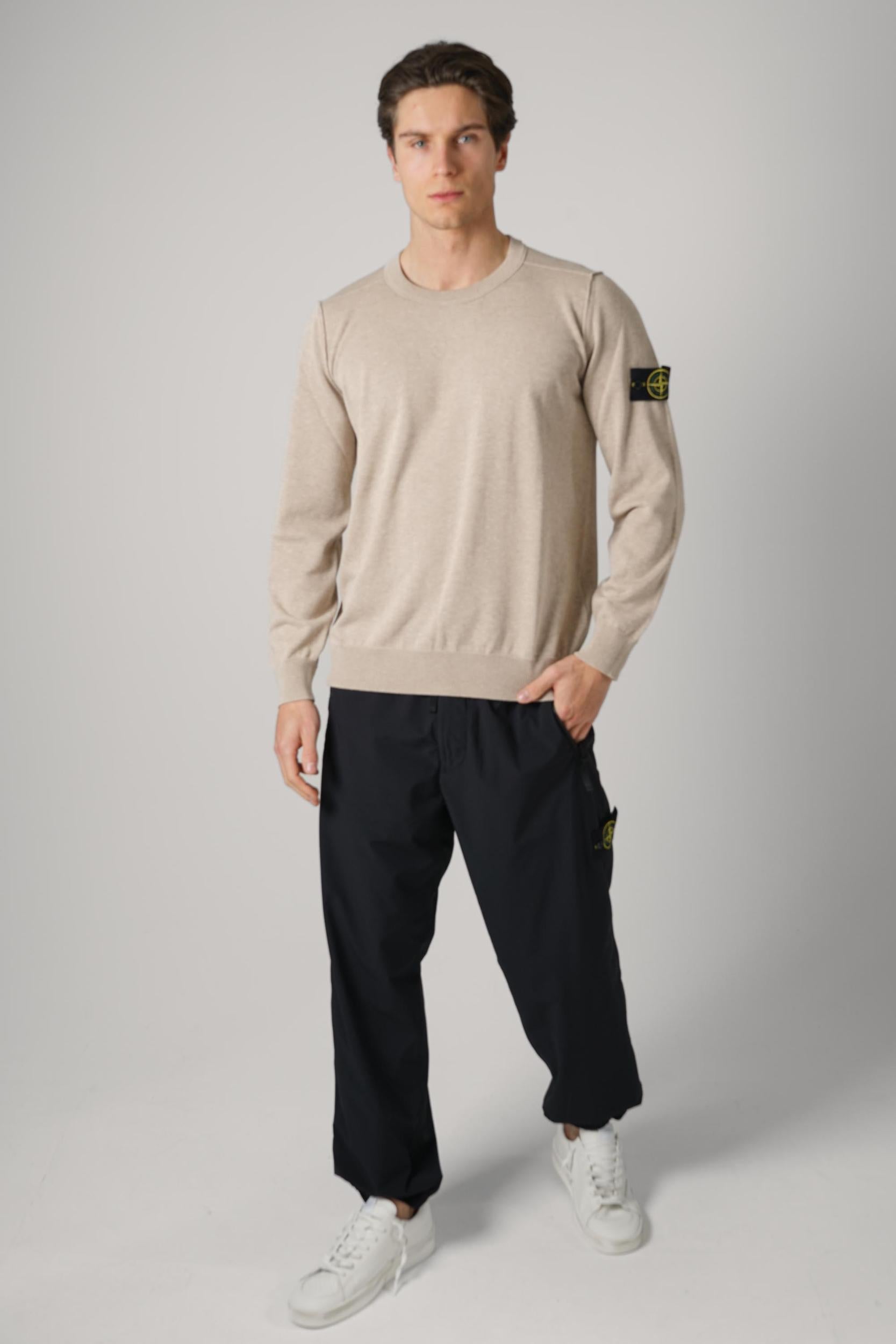 5100053 Stone Island Cotton Sweater Light Brown