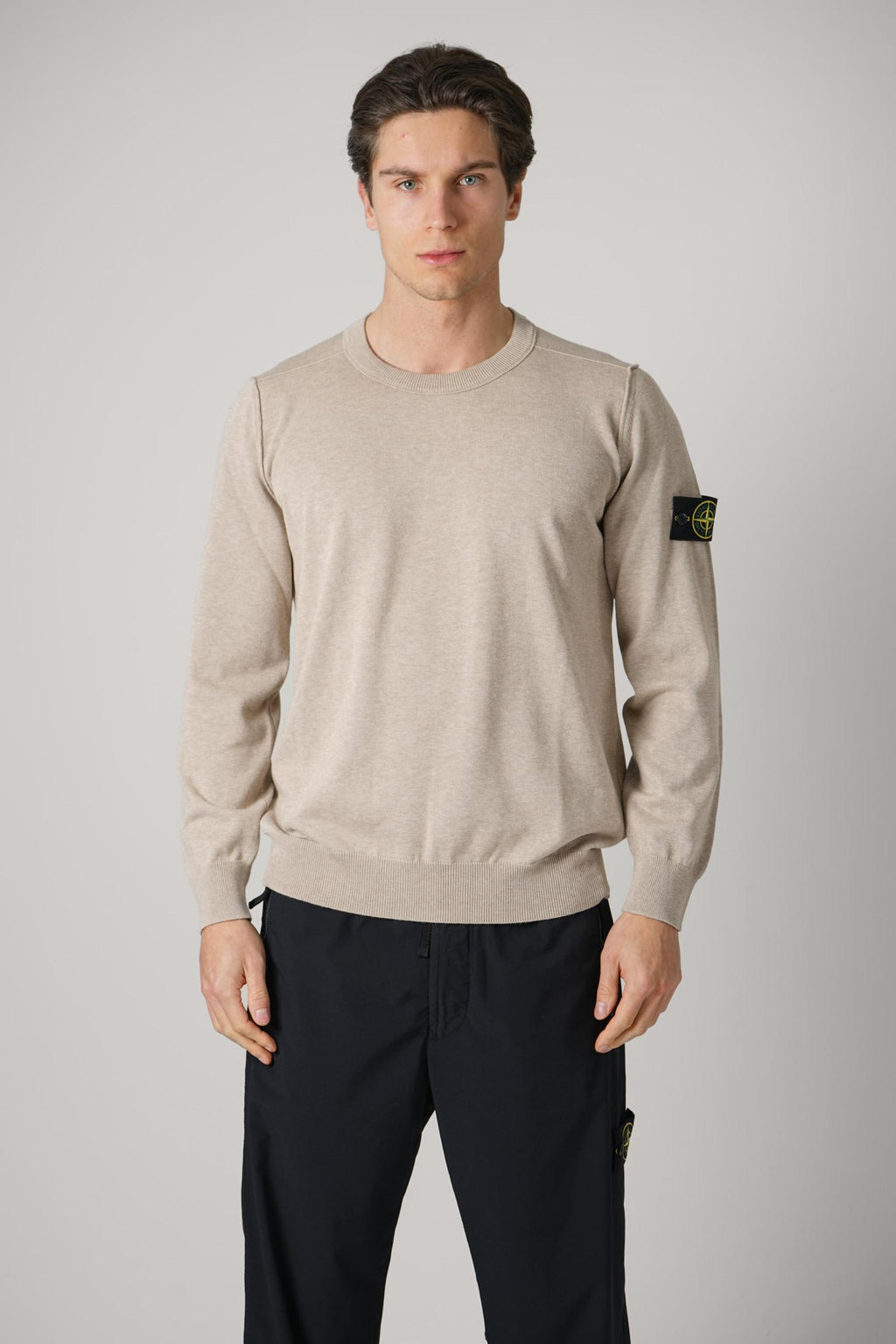5100053 Stone Island Cotton Sweater Light Brown