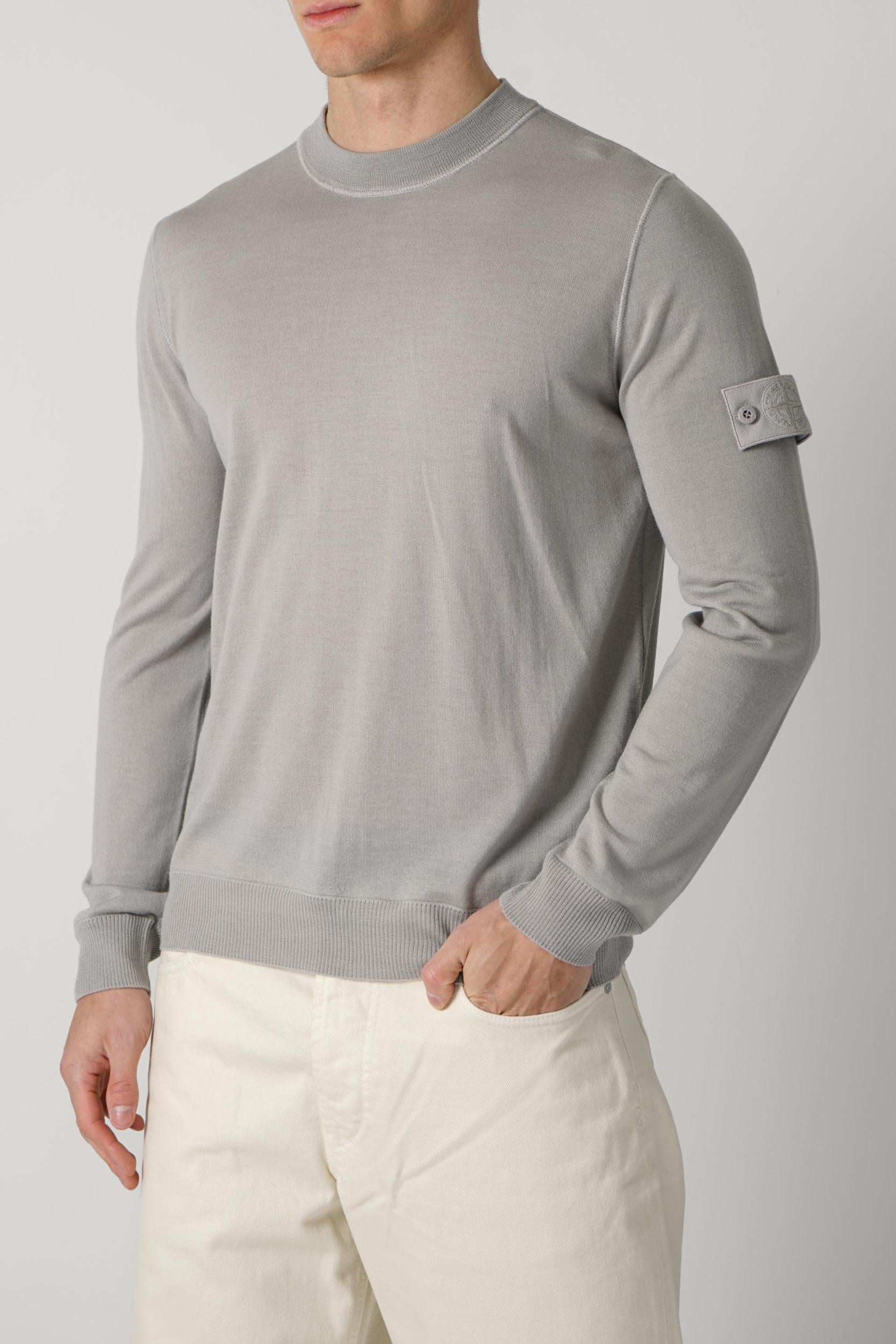 5100074 Stone Island Ghost Knit Crewneck Grey – JURGEN STORE
