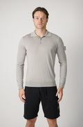 5100076 Stone Islan Ghost Longsleeve Polo Shirt Grey