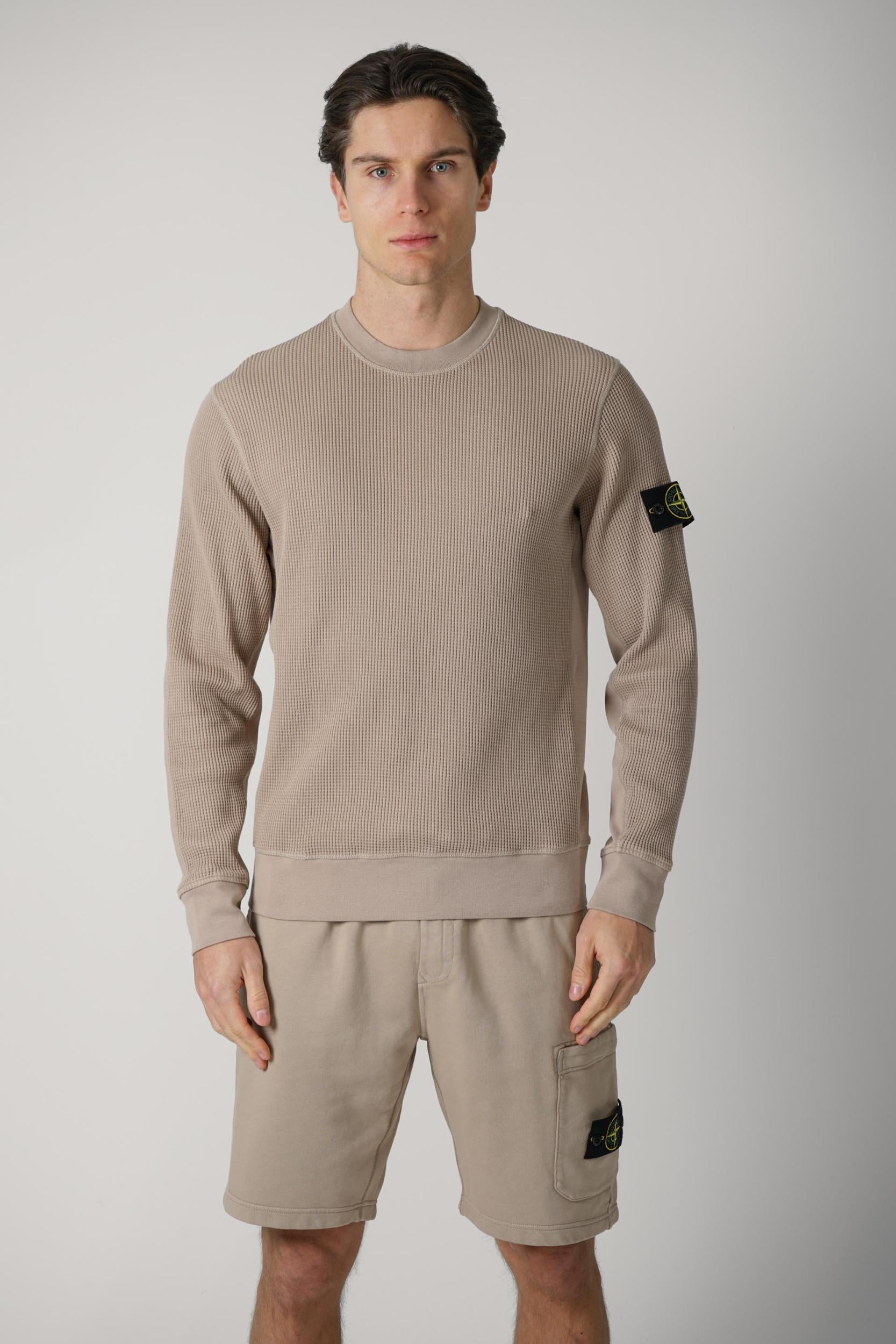 61000056 Stone Island Waffles Structured Knit Desert