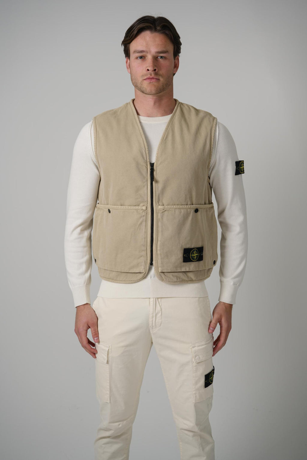 6100007 Stone Island Loose Fit Vest Dessert