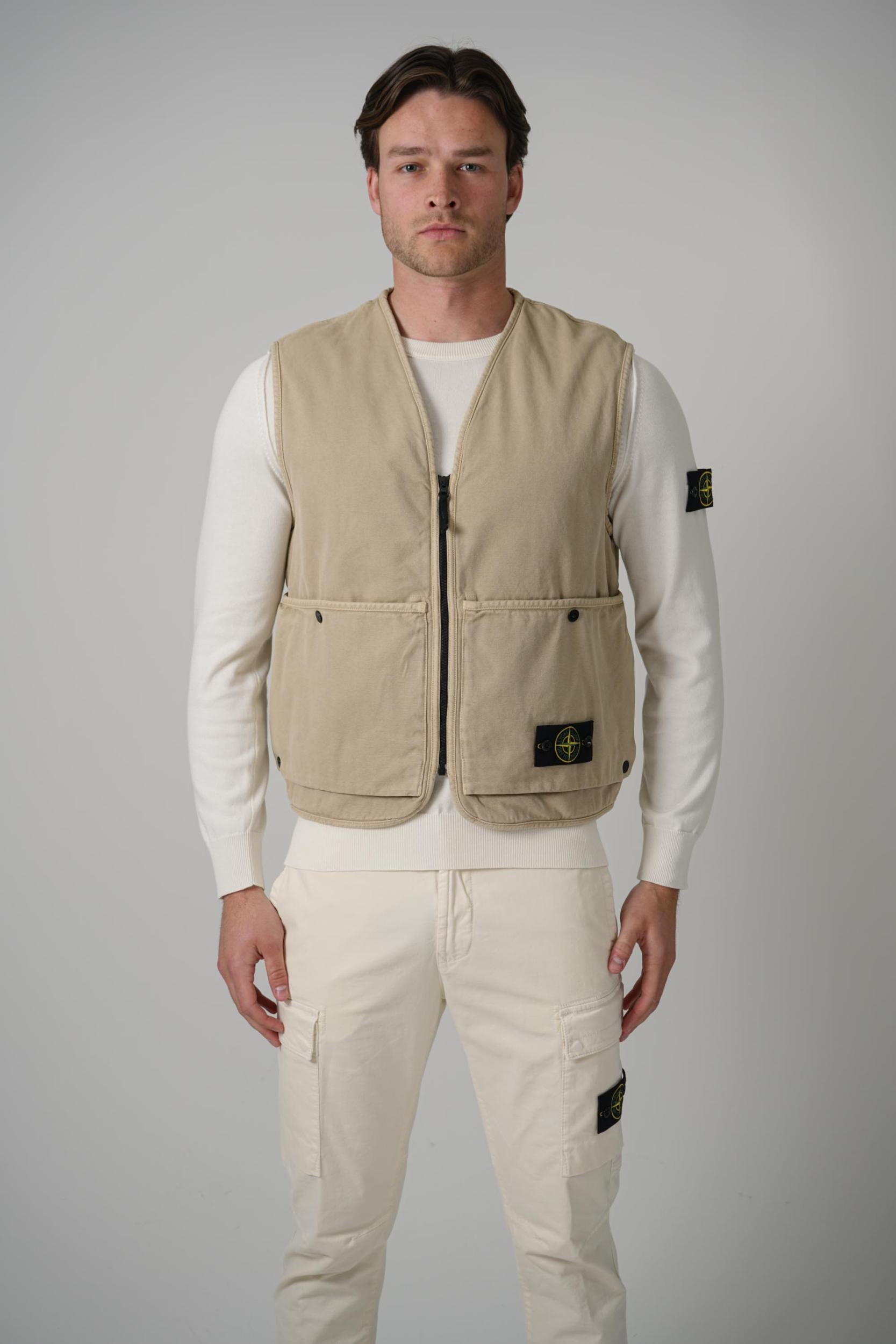 6100007 Stone Island Loose Fit Vest Dessert