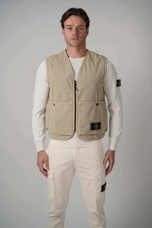 6100007 Stone Island Loose Fit Vest Dessert