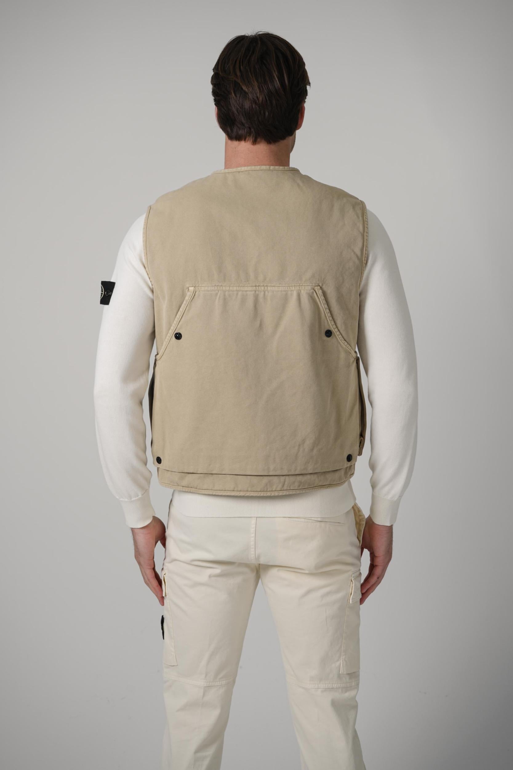 6100007 Stone Island Loose Fit Vest Dessert