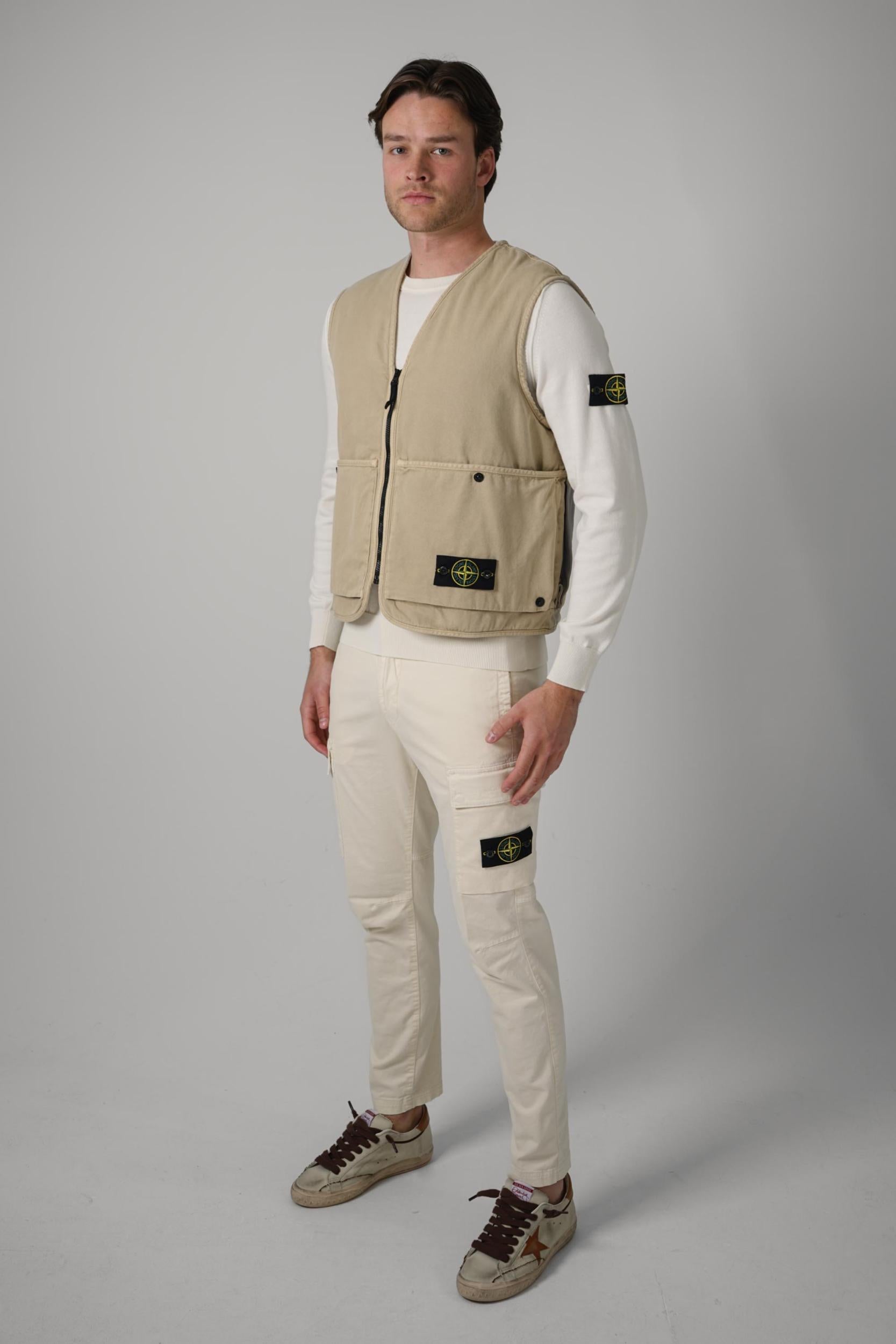 6100007 Stone Island Loose Fit Vest Dessert