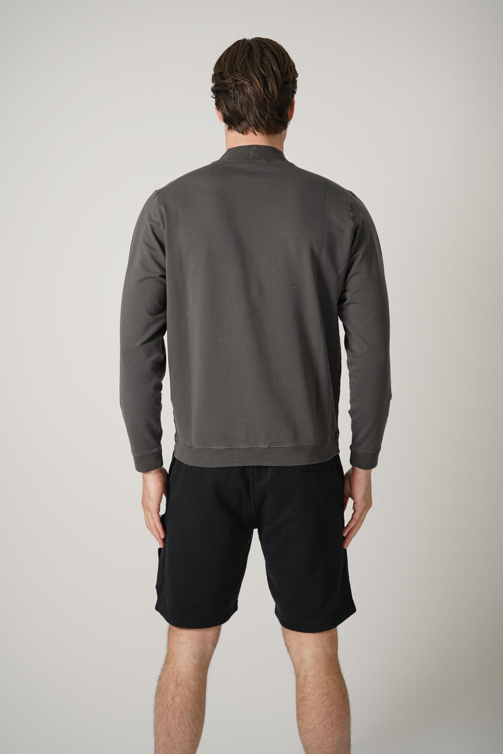 6100036 Stone Island Stellina Front Star Sweater Dark Grey