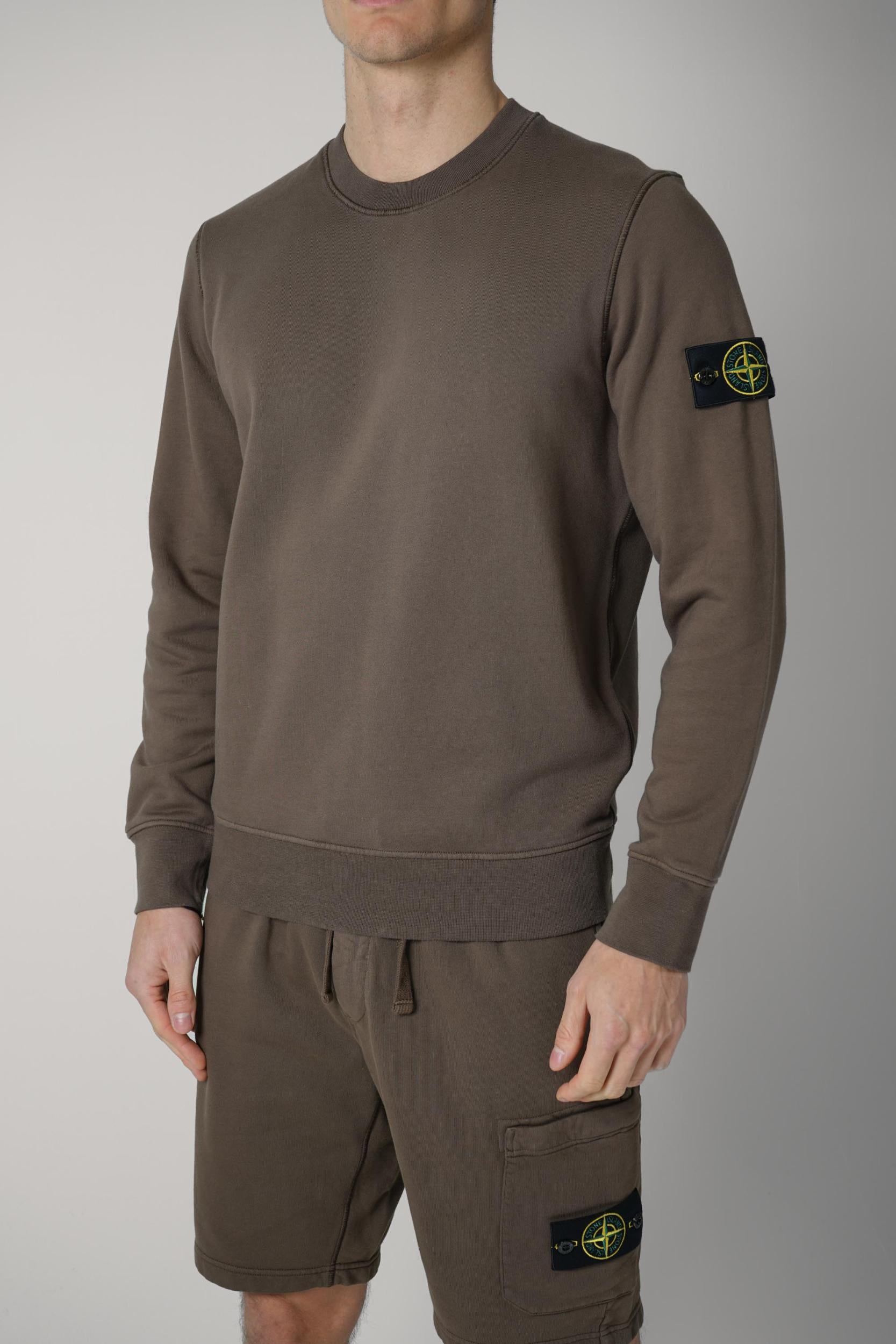 610006 Stone Island Basic Crewneck Brown