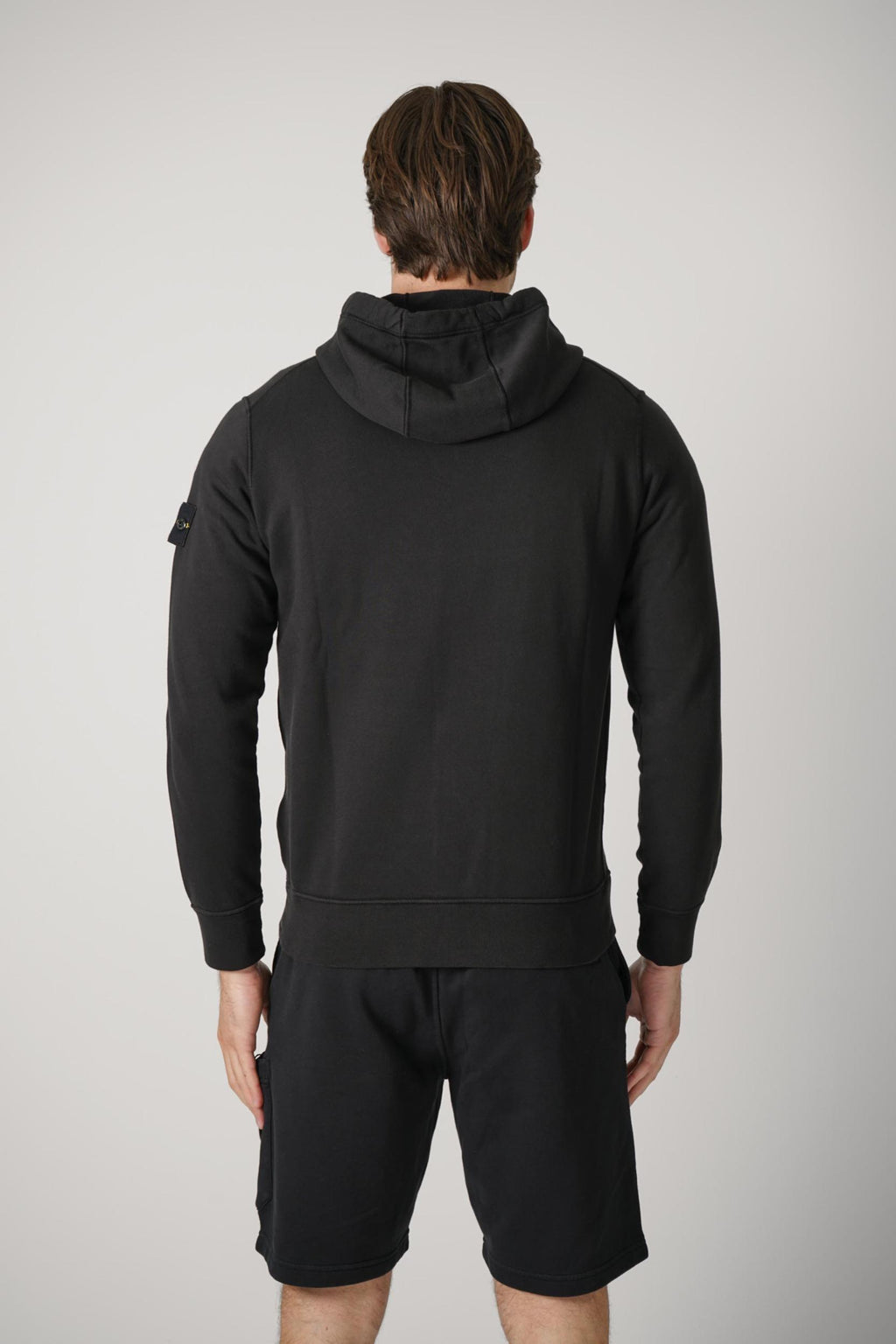 6100061 Stone Island Full Zipper Hooded Sweater Black