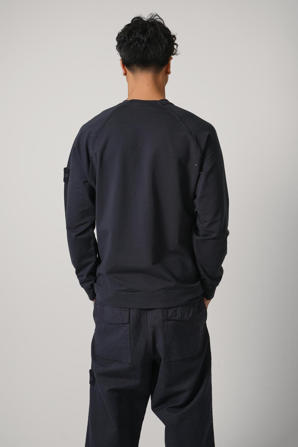 6100064 Stone Island Ghost Fleece Crewn Neck Regular Fit Slate Blue