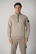 6100070 Stone Island Half-Zip Sweater Desert