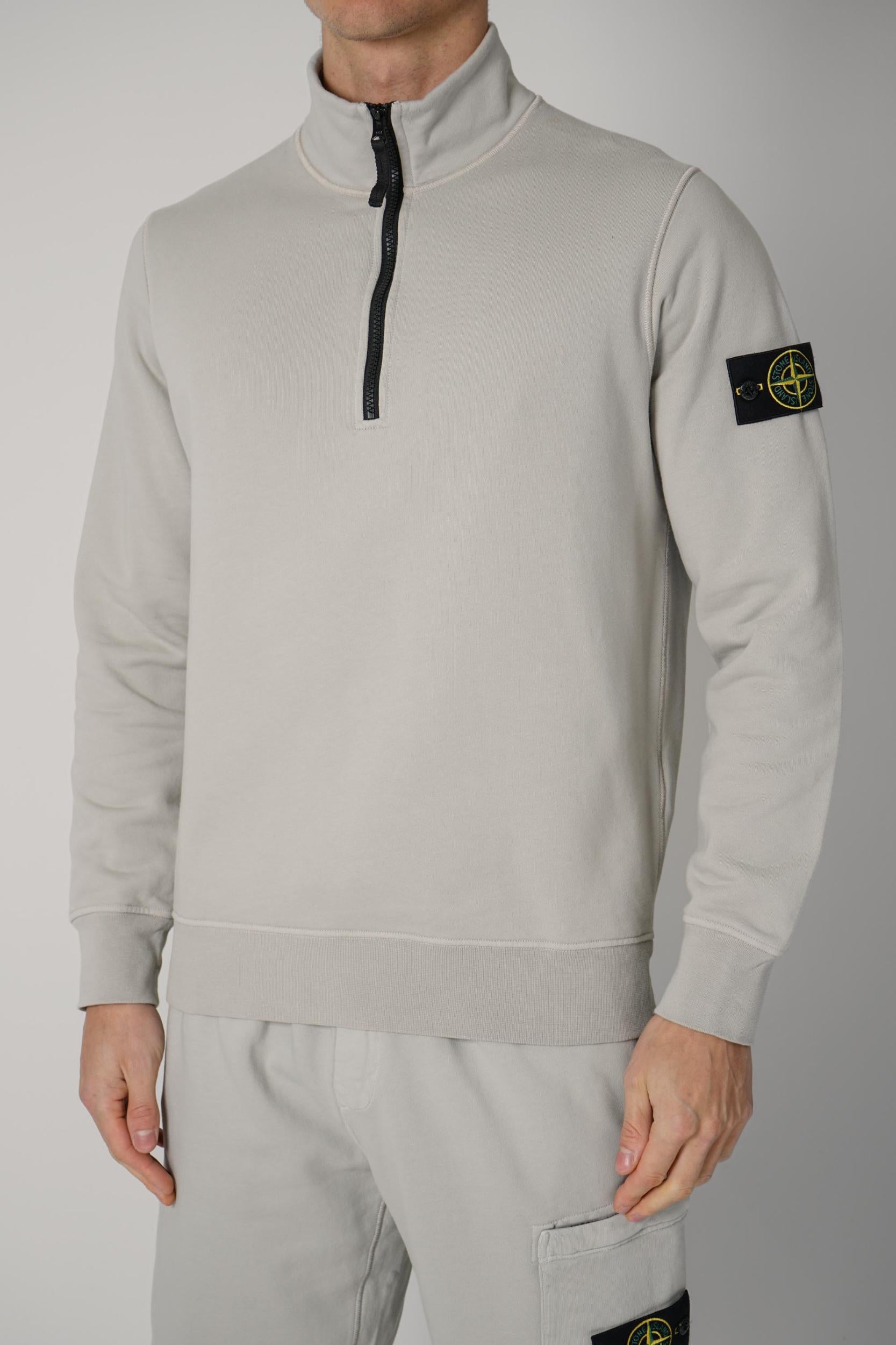 6100070 Stone Island Half Zip Sweater Grey