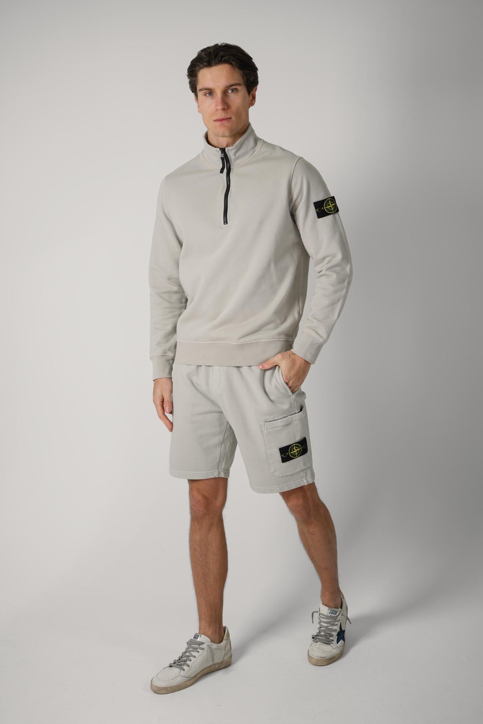 6100070 Stone Island Half Zip Sweater Grey