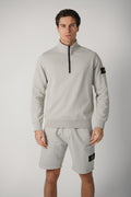 6100070 Stone Island Half Zip Sweater Grey