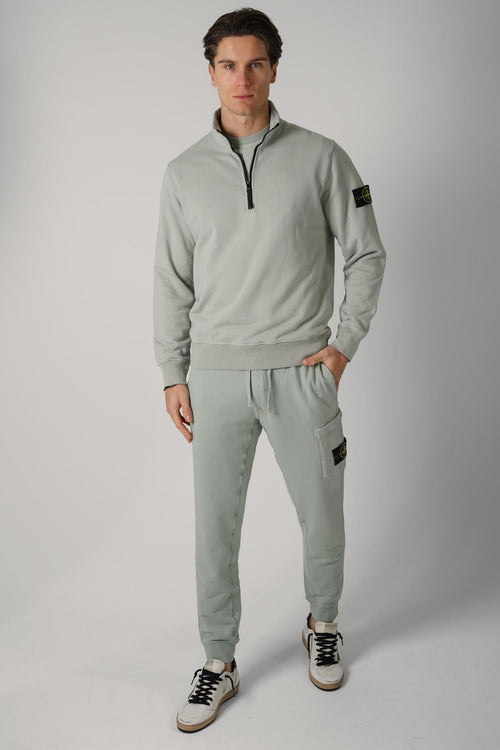 6100070 Stone Island Half-Zip Sweater Sage Green